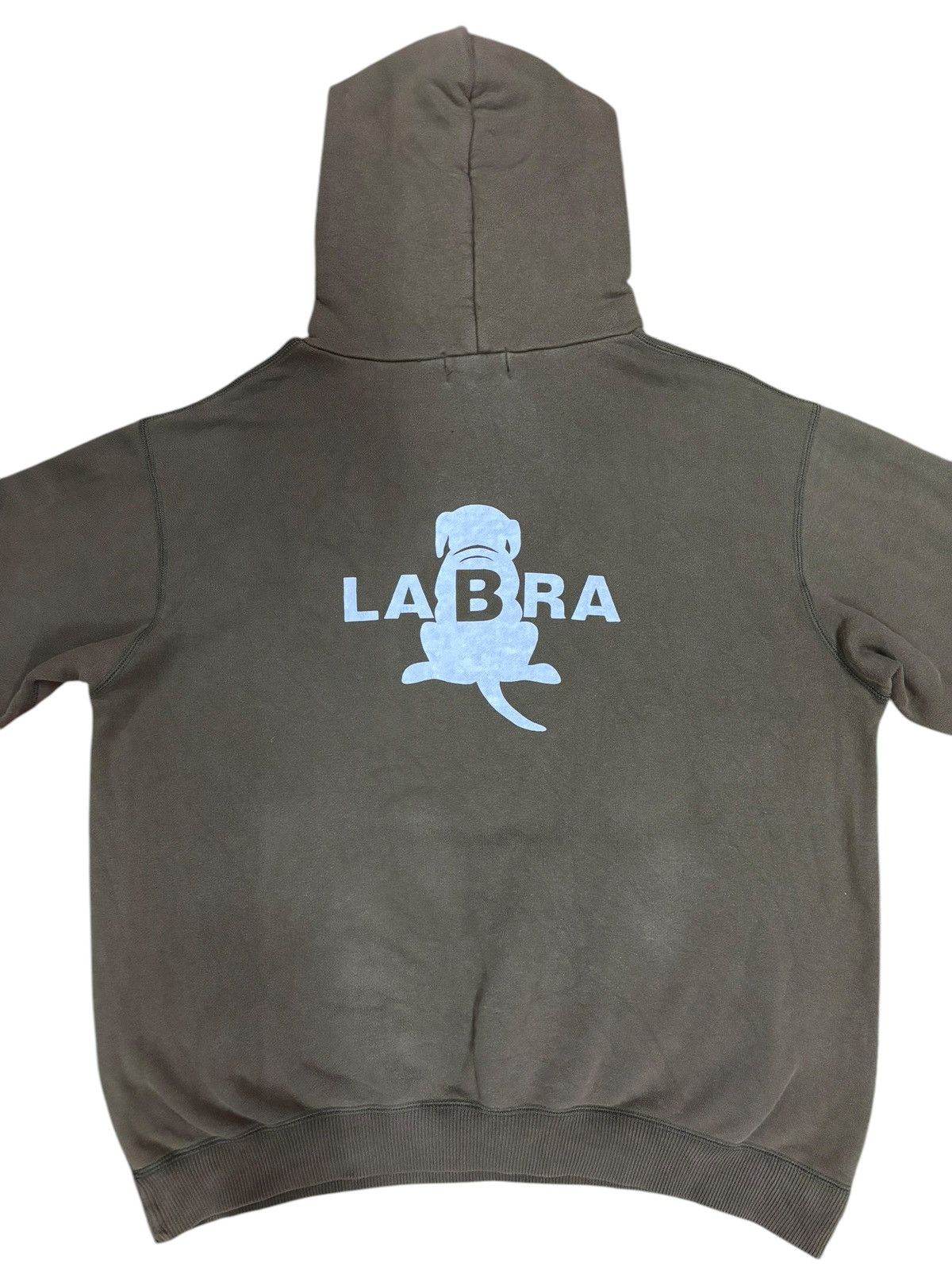 Japanese Brand 90s Vtg LABRA Printed Big Logo Faded Heavyweight Hoodie Size US M / EU 48-50 / 2 - 3 Thumbnail