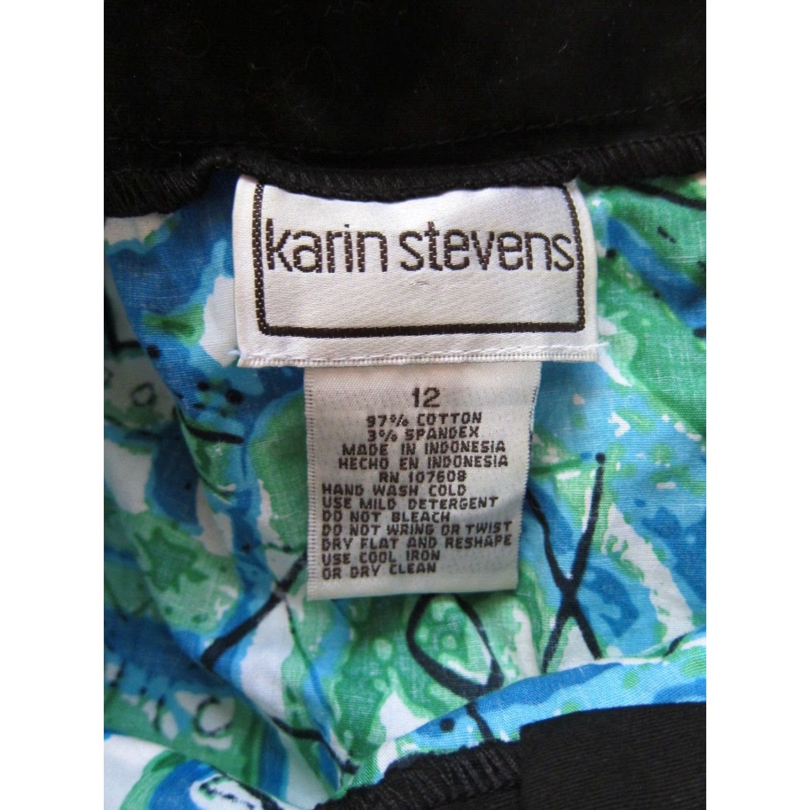 Vintage VINTAGE Karin Stevens Shirt Dress 12/L Green Floral Shift Knee Length Women Mens? Size XL / US 12-14 / IT 48-50 - 4 Thumbnail