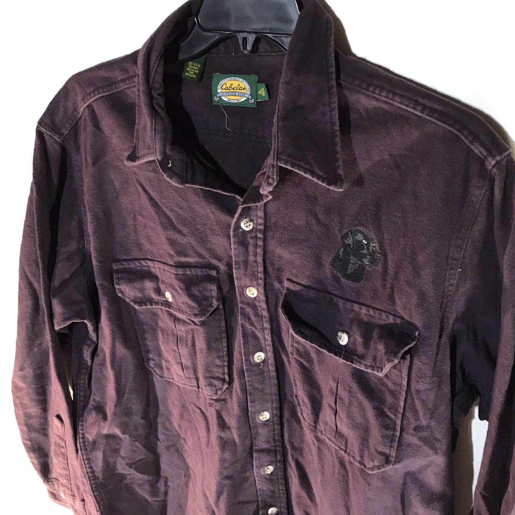 Vintage VINTAGE Cabela's Men's Flannel Shirt XL Purple Long Sleeve Button-Up Casual Outdoor Winter 100% Cotton Size US XL / EU 56 / 4 - 2 Thumbnail