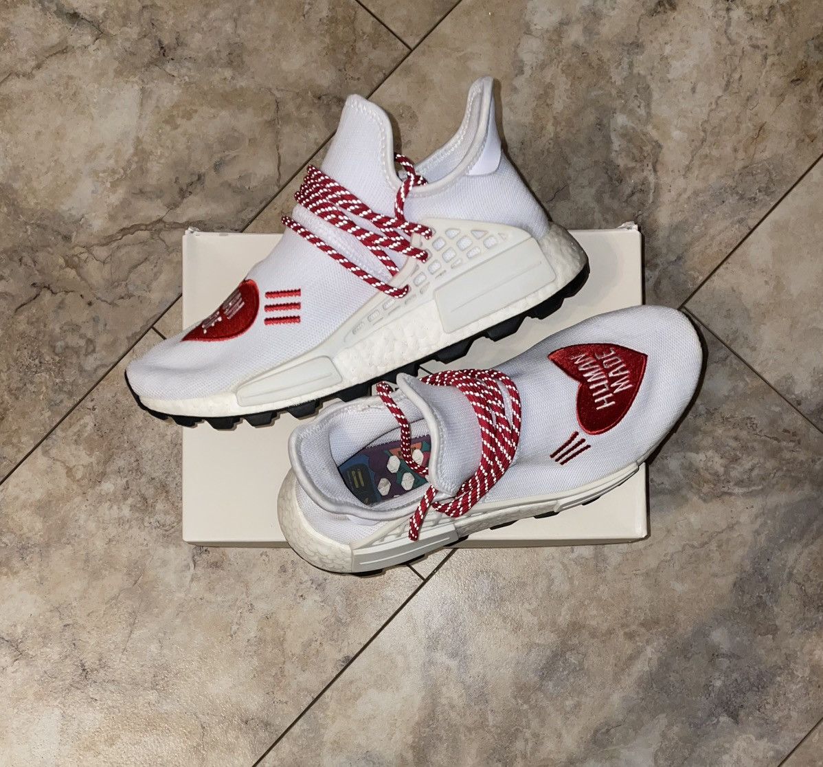 Size Adidas NMD HU Pharrell Human Made White Red