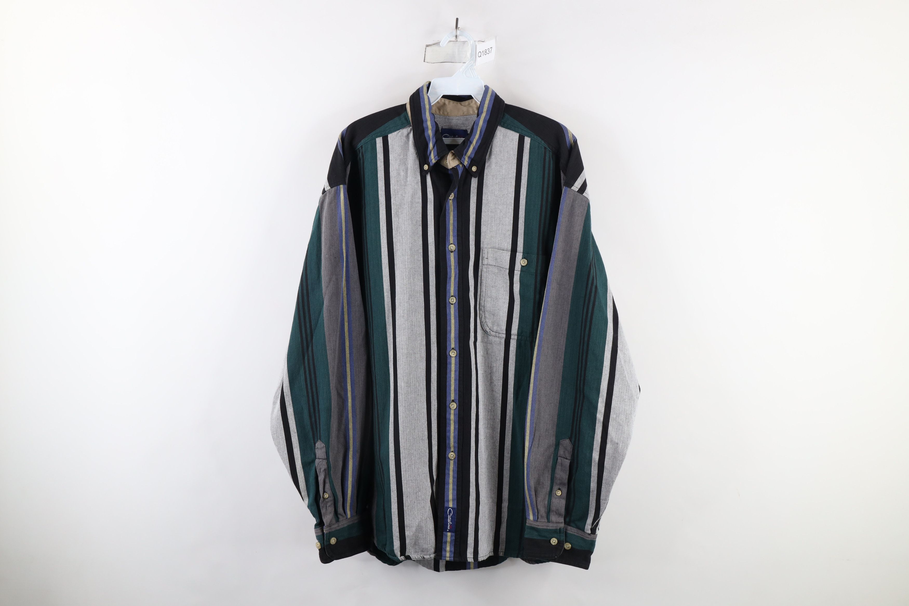 Vintage Vintage 90s Streetwear Heavyweight Flannel Button Down Shirt Size US L / EU 52-54 / 3 - 1 Thumbnail