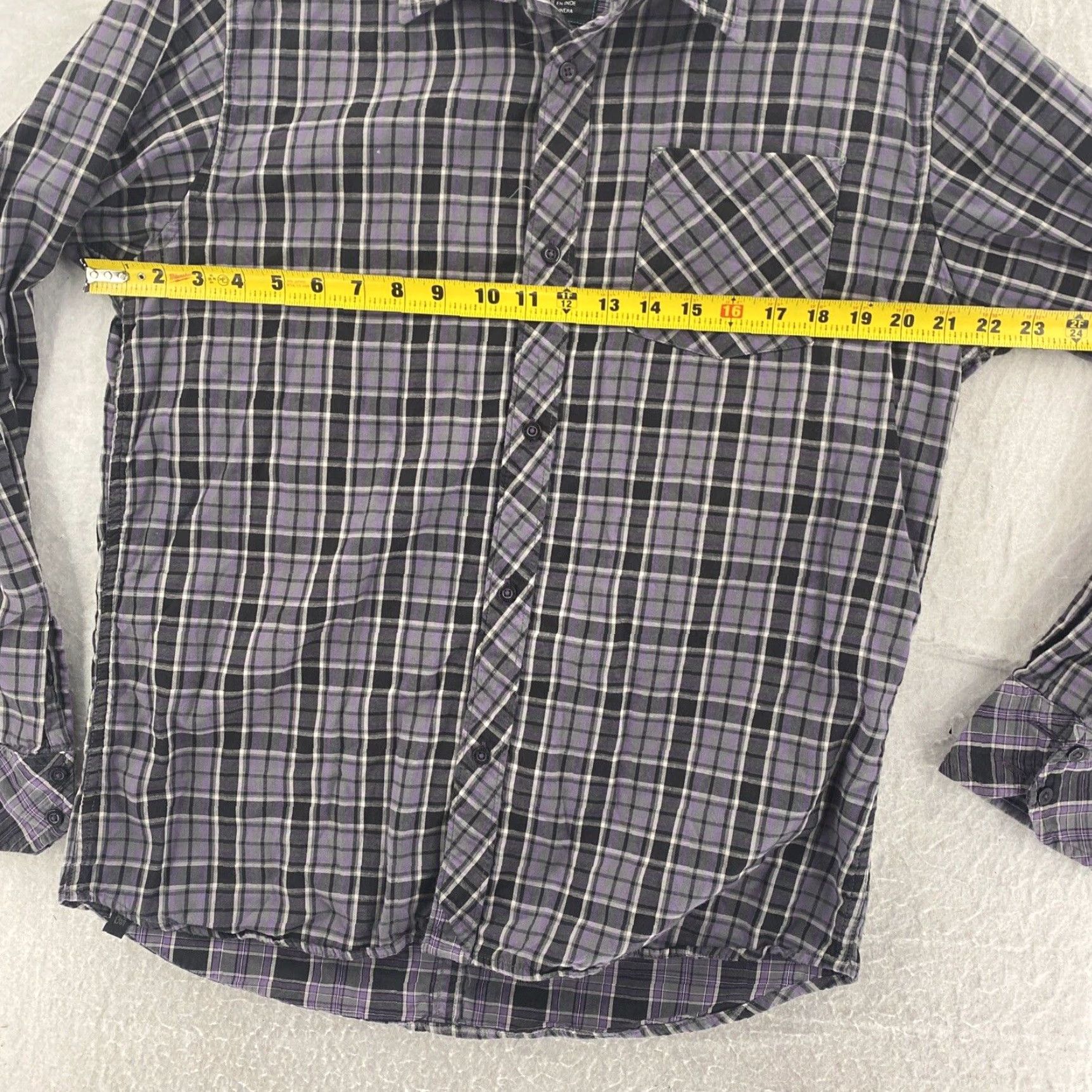 Quiksilver Quiksilver Flannel Shirt Large Purple Plaid Long Sleeve Button-Up Mens Size US L / EU 52-54 / 3 - 2 Thumbnail