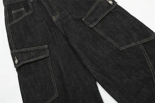 VIBE Men's street loose multi-pocket scimitar jeans y2k Size US 32 / EU 48 - 5 Thumbnail