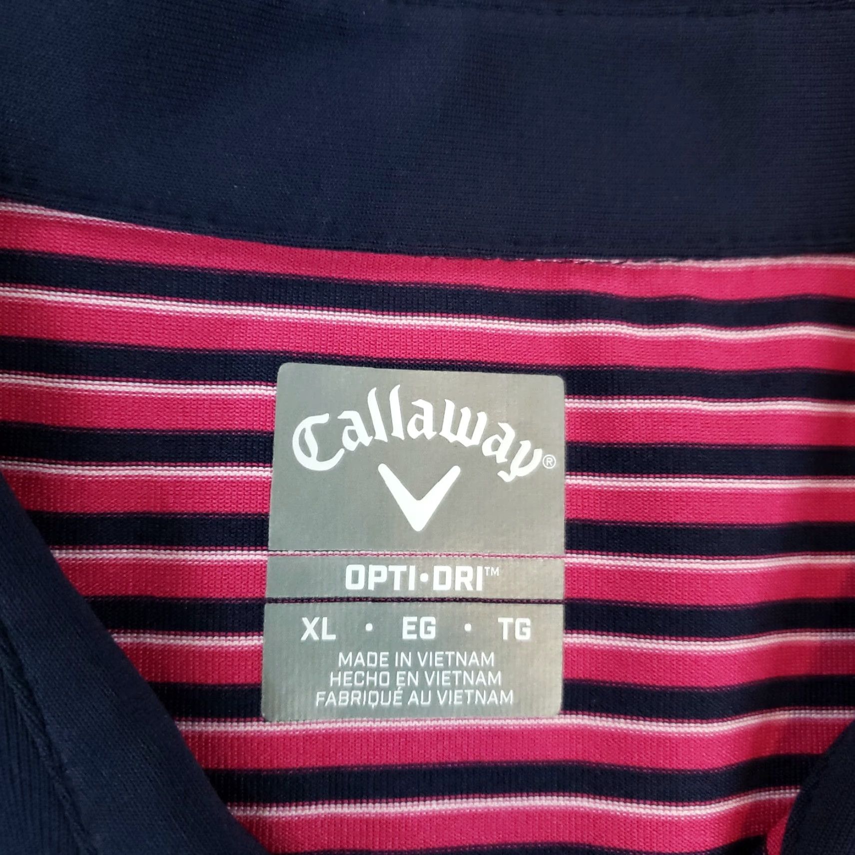 Callaway Callaway Golf Polo Shirt Mens XL Pink Blue Striped Short Sleeve Stretch Size US XL / EU 56 / 4 - 5 Thumbnail