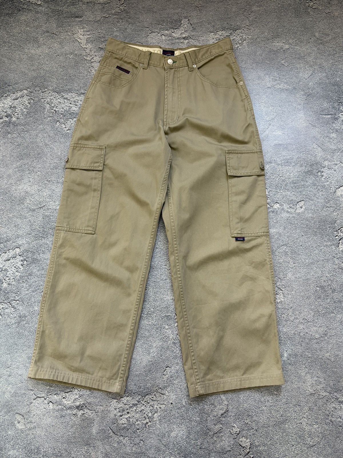 Tommy Hilfiger Vintage 1999 Tommy Hilfiger Cargo Pants Khaki Baggy 31/34 Size US 31 - 1 Thumbnail