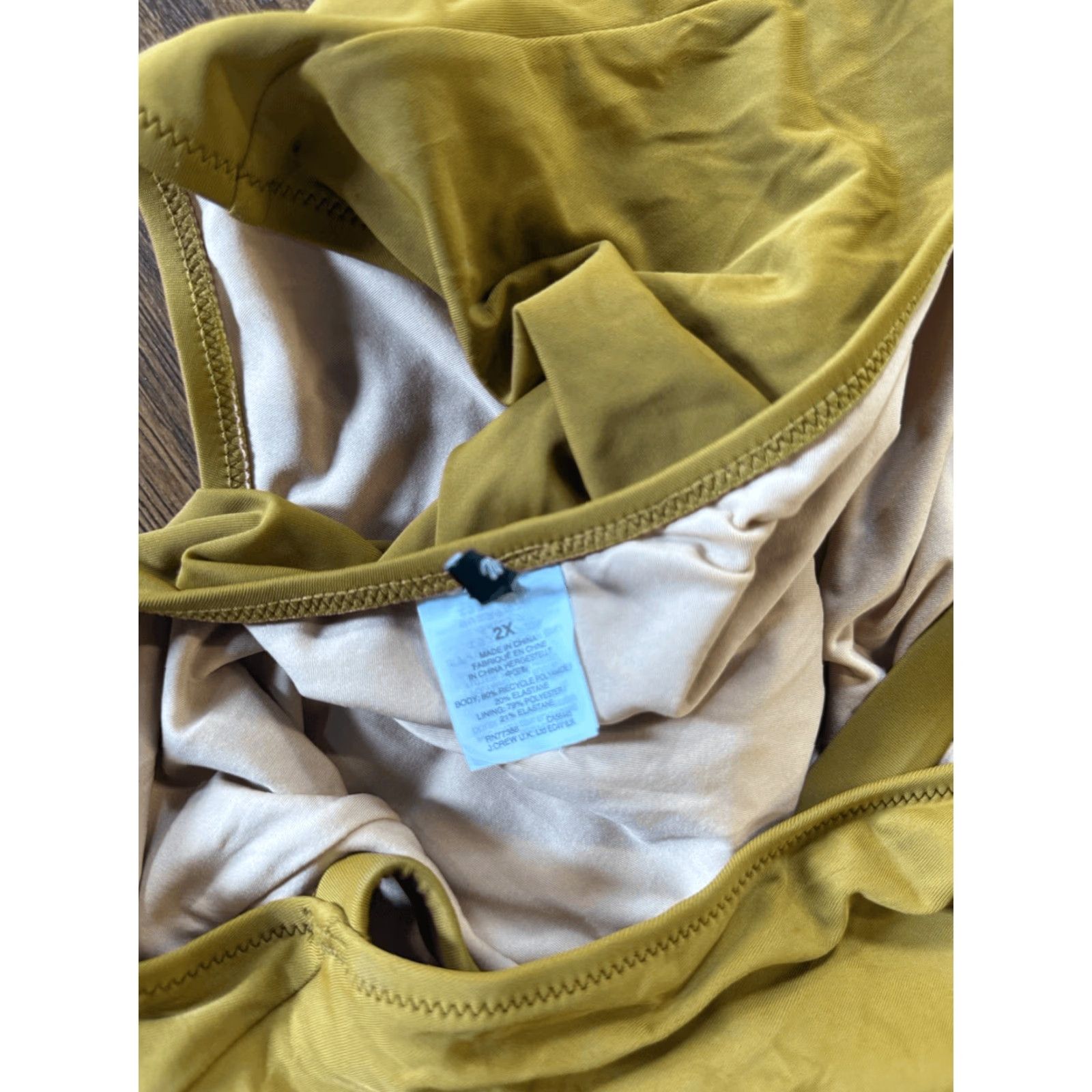 Madewell Madewell Womens Yellow One Piece Swimsuit Sleeveless Plus Size 2X Size ONE SIZE - 3 Thumbnail