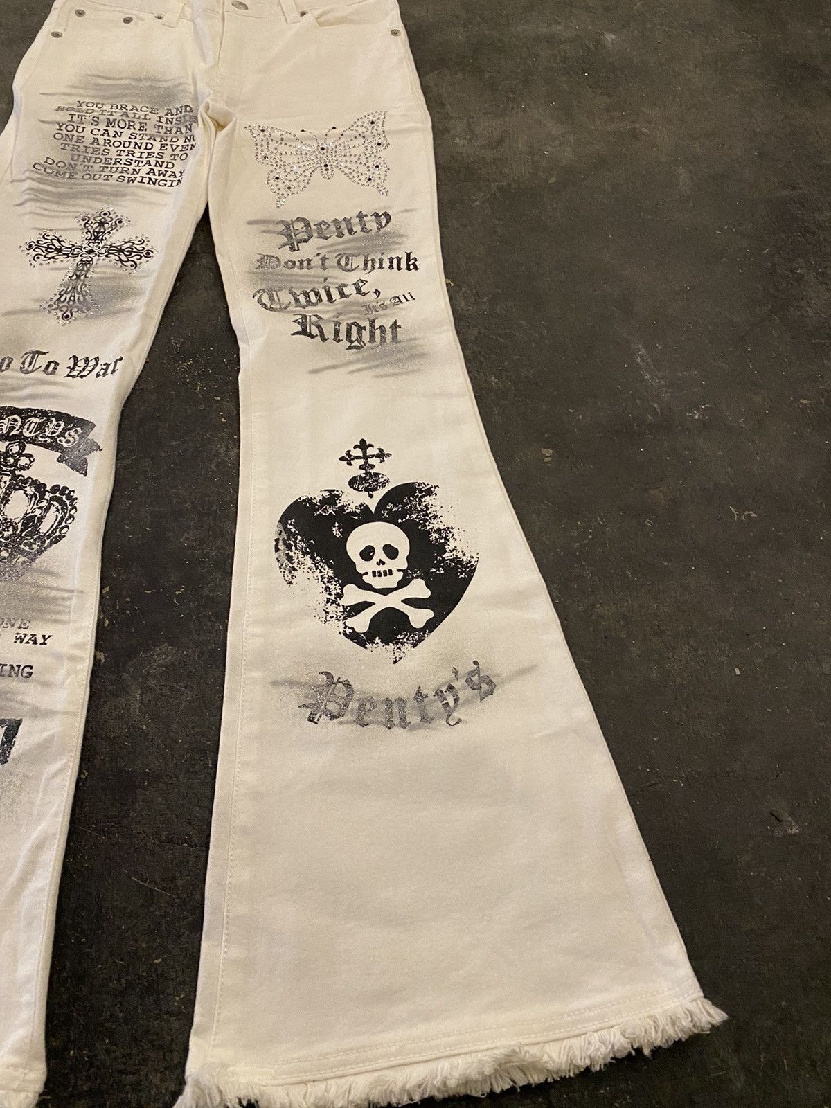 If Six Was Nine × Japanese Brand × Le Grande Bleu (L.G.B.) Y2k Pentys Japan Cross wise flare Jeans Size 26" / US 2 / IT 38 - 3 Thumbnail