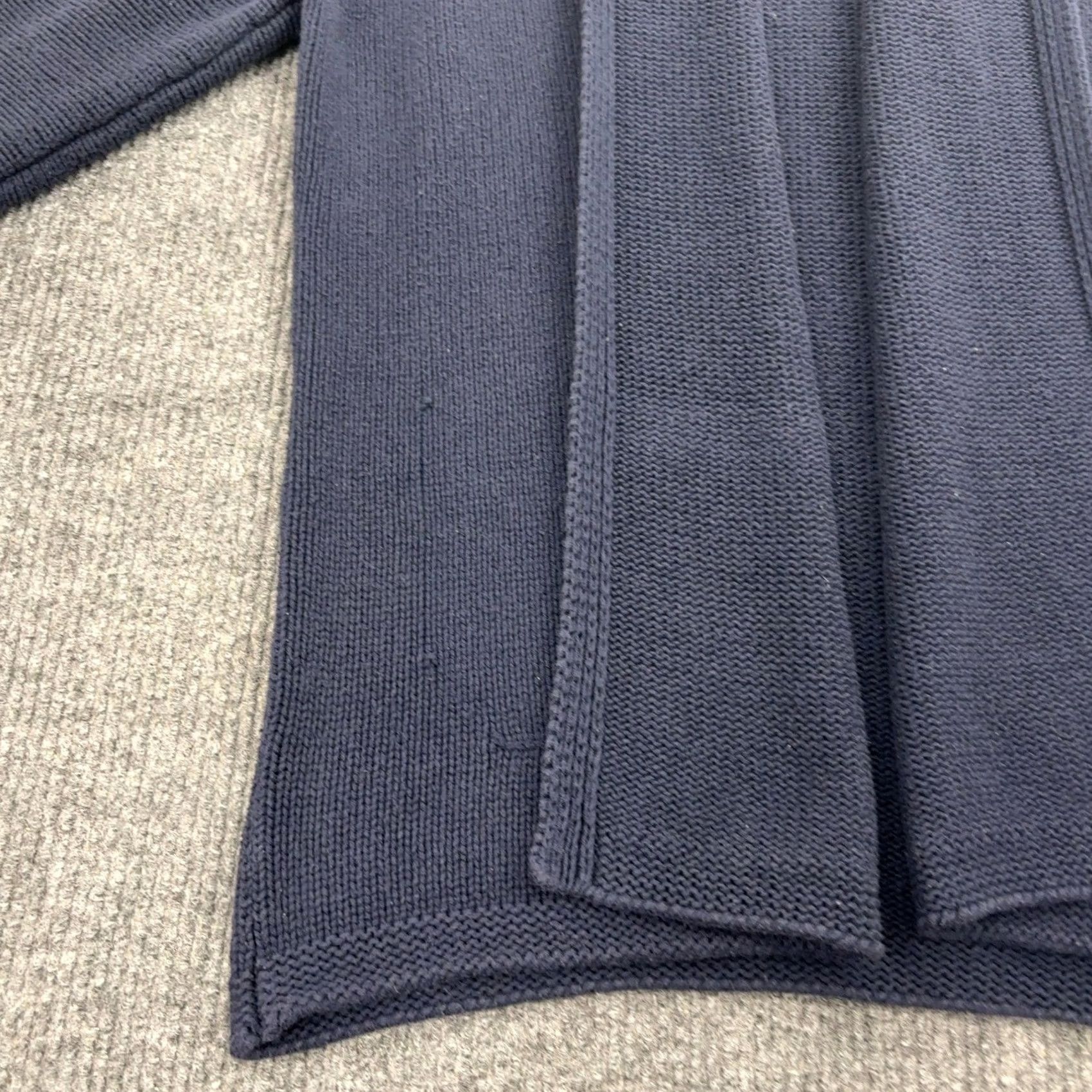 J.Crew J.Crew Cardigan Womens M Navy Blue Cotton Nylon Wool Open Front Shawl Classic Cardigan Sweater Knit Long Sleeve Casual Workwear Womens M Navy Blue Size M / US 6-8 / IT 42-44 - 2 Thumbnail