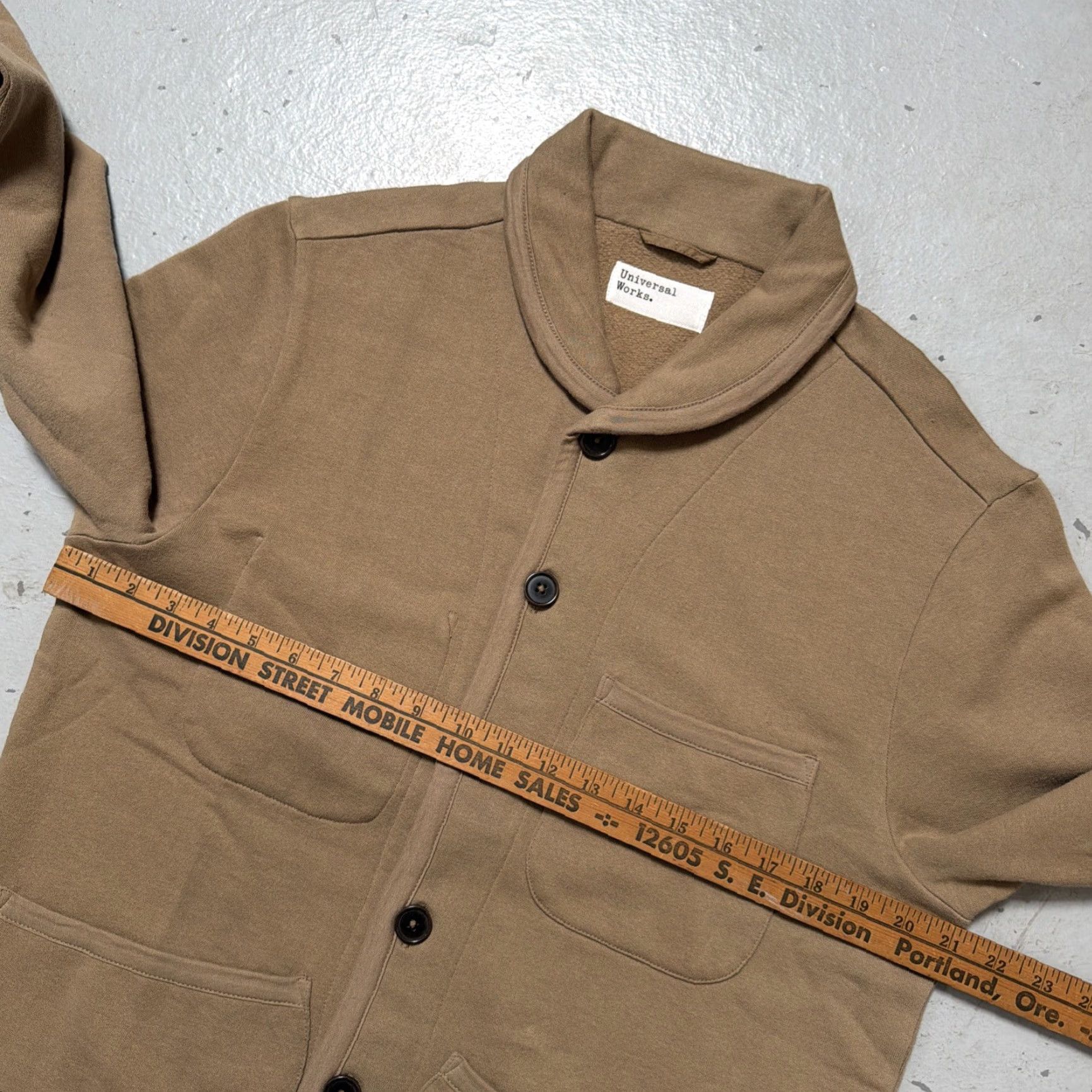 Universal Works VINTAGE Universal Works Shawl Cardigan Sweater Small Unisex Adults Cotton Brown Size S XS? Size US S / EU 44-46 / 1 - 2 Thumbnail