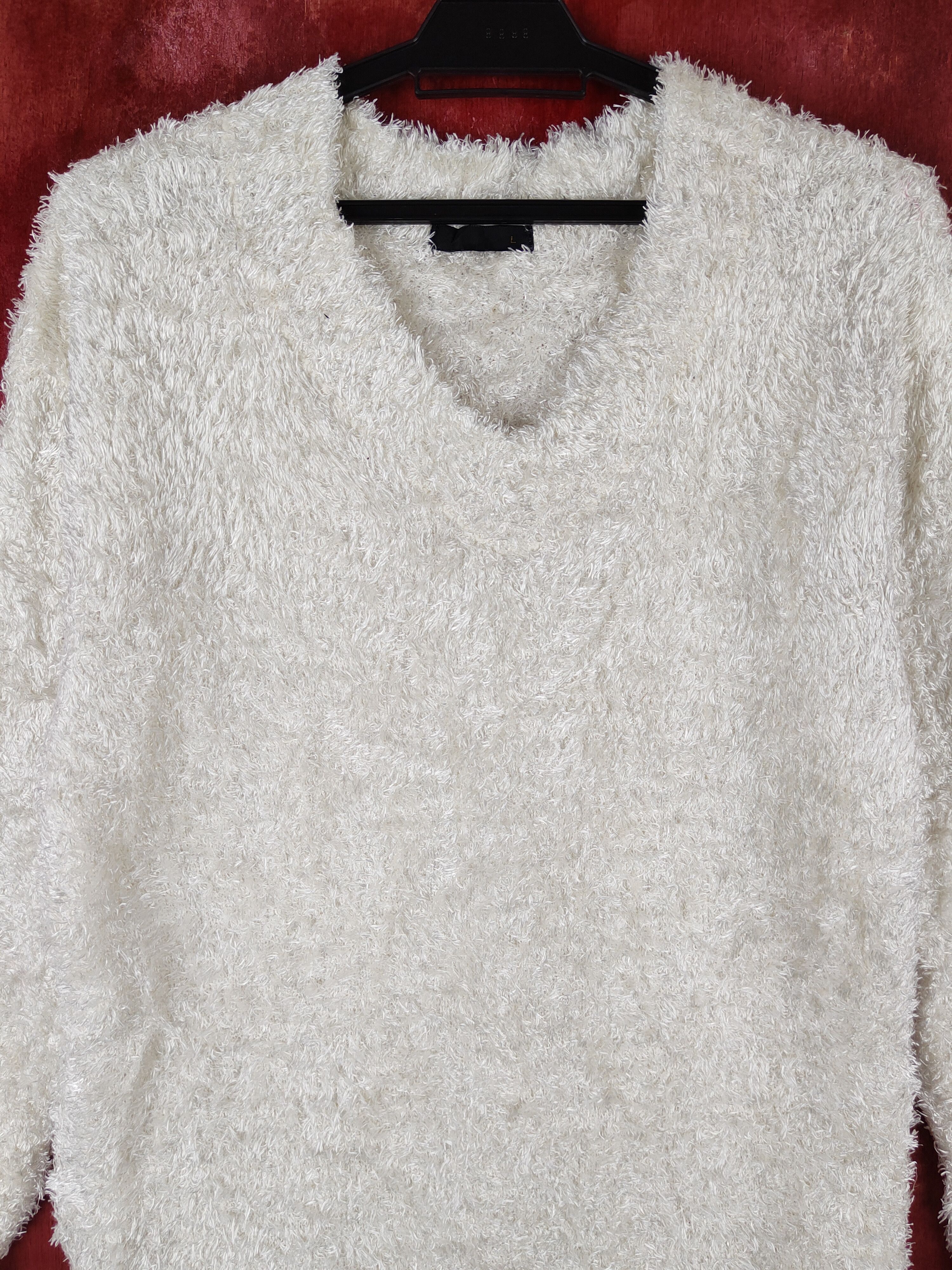 Homespun Knitwear Japanese Brand Ivory Shag Shaggy Fur Mohair Knitwear #S2159 Size M / US 6-8 / IT 42-44 - 2 Thumbnail