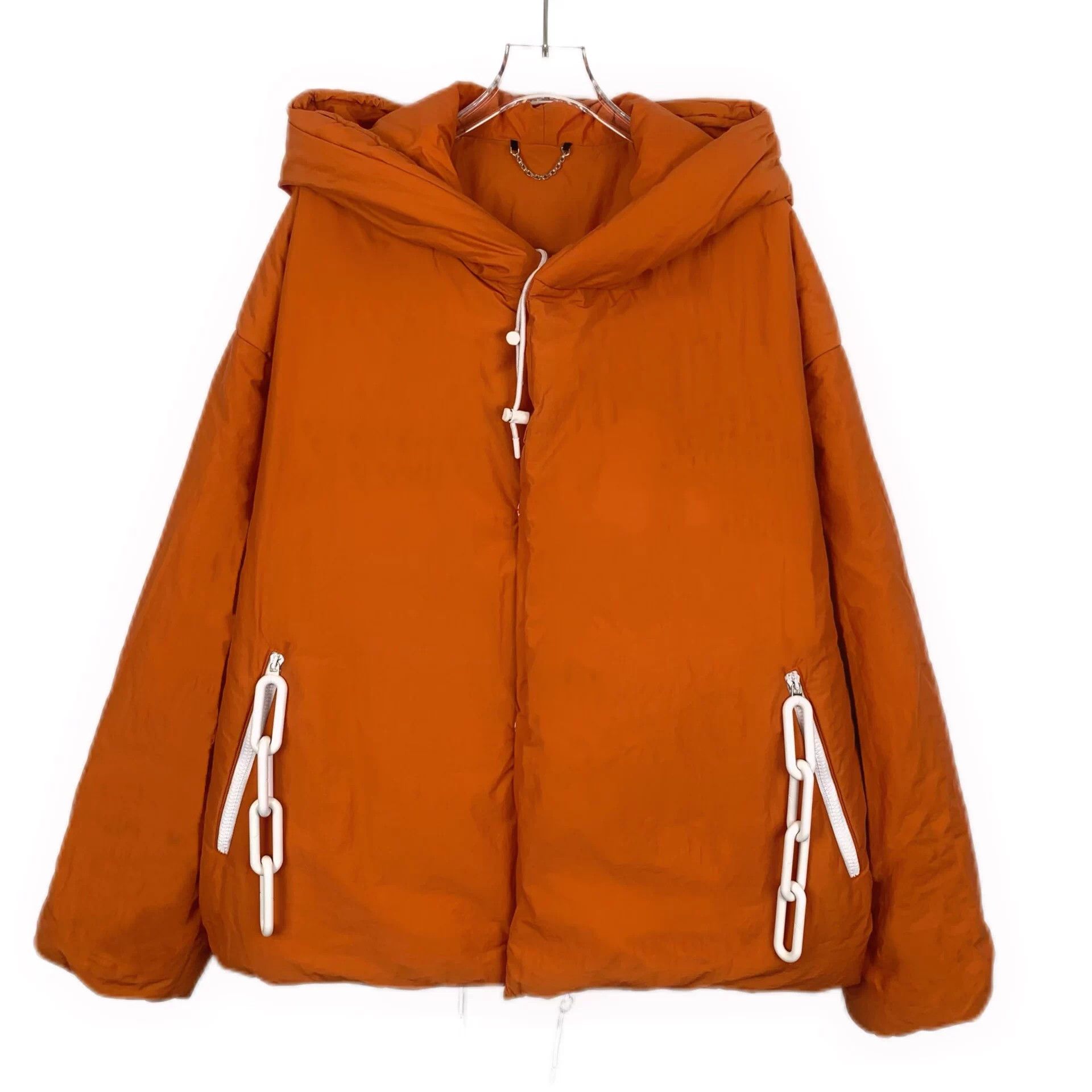 Louis Vuitton Orange Cotton Chain Zip Hoodie 46 S