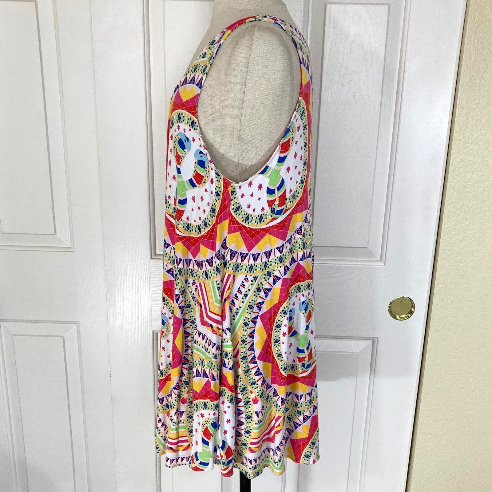 Mara Hoffman Mara Hoffmann tank dress swim cover up multicolor beach wear Size ONE SIZE - 4 Thumbnail