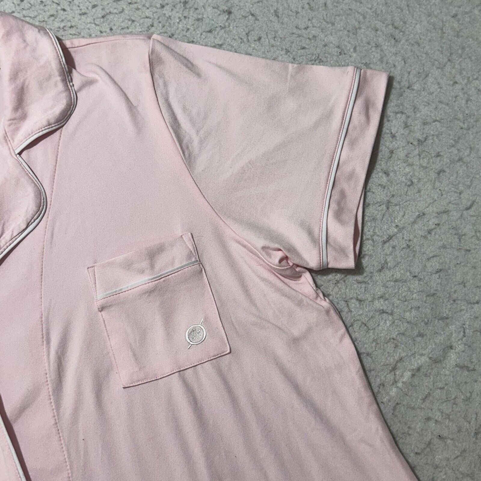 Born Børn XL Button Down Sleep Shirt Lightweight Pink Size XL / US 12-14 / IT 48-50 - 6 Thumbnail