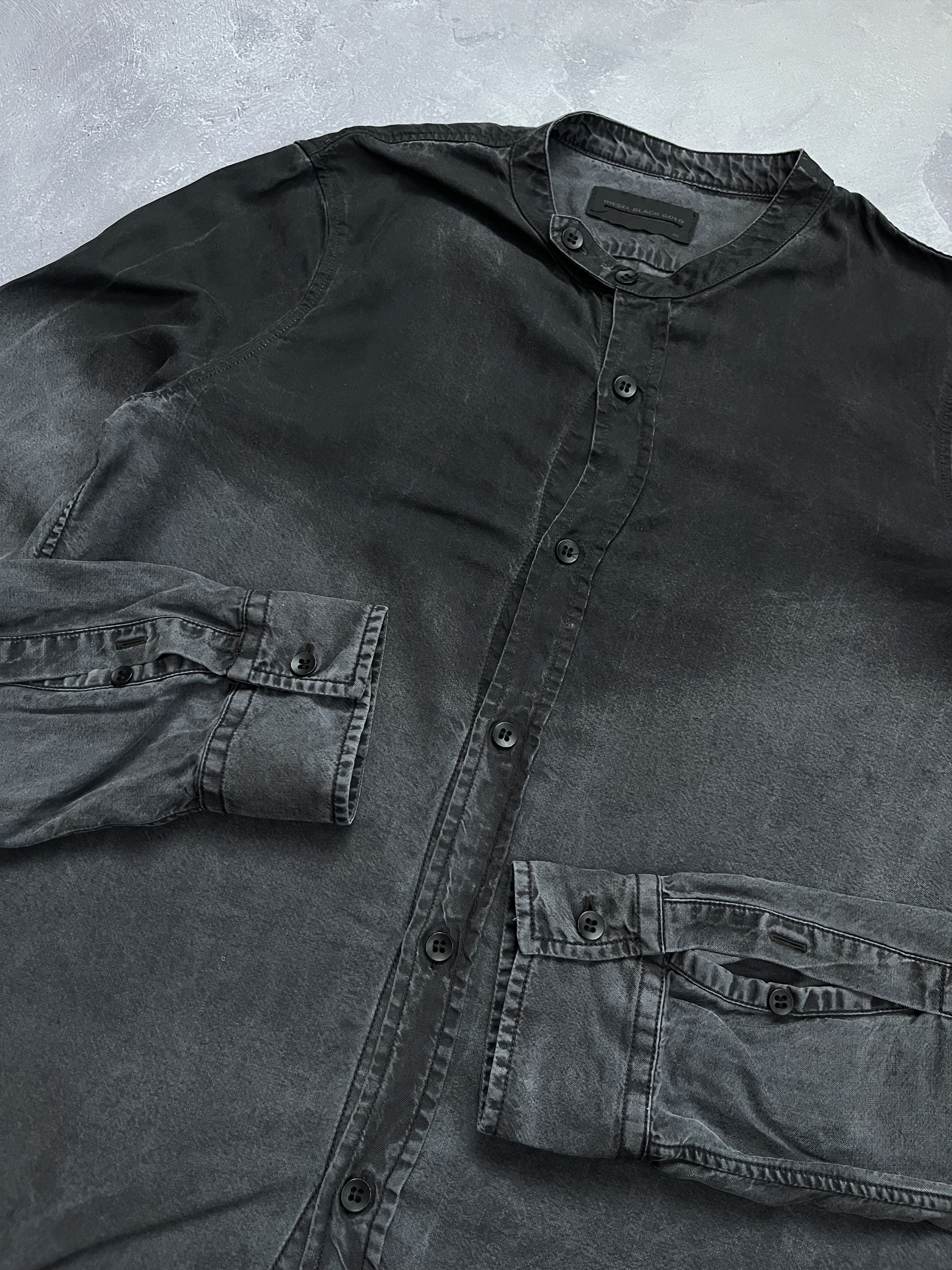 Diesel DIESEL BLACK GOLD LABEL Gray Shirt Long Sleeve Garment Dyed Size S / US 4 / IT 40 - 2 Thumbnail
