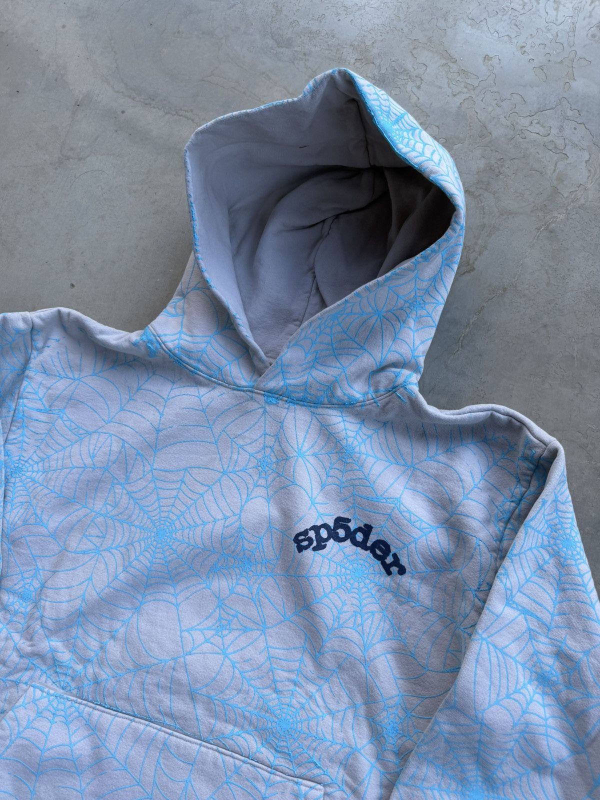 Sp5der Sp5der AOP Web Hoodie Heather Grey Size Medium New Authentic Size US M / EU 48-50 / 2 - 2 Thumbnail