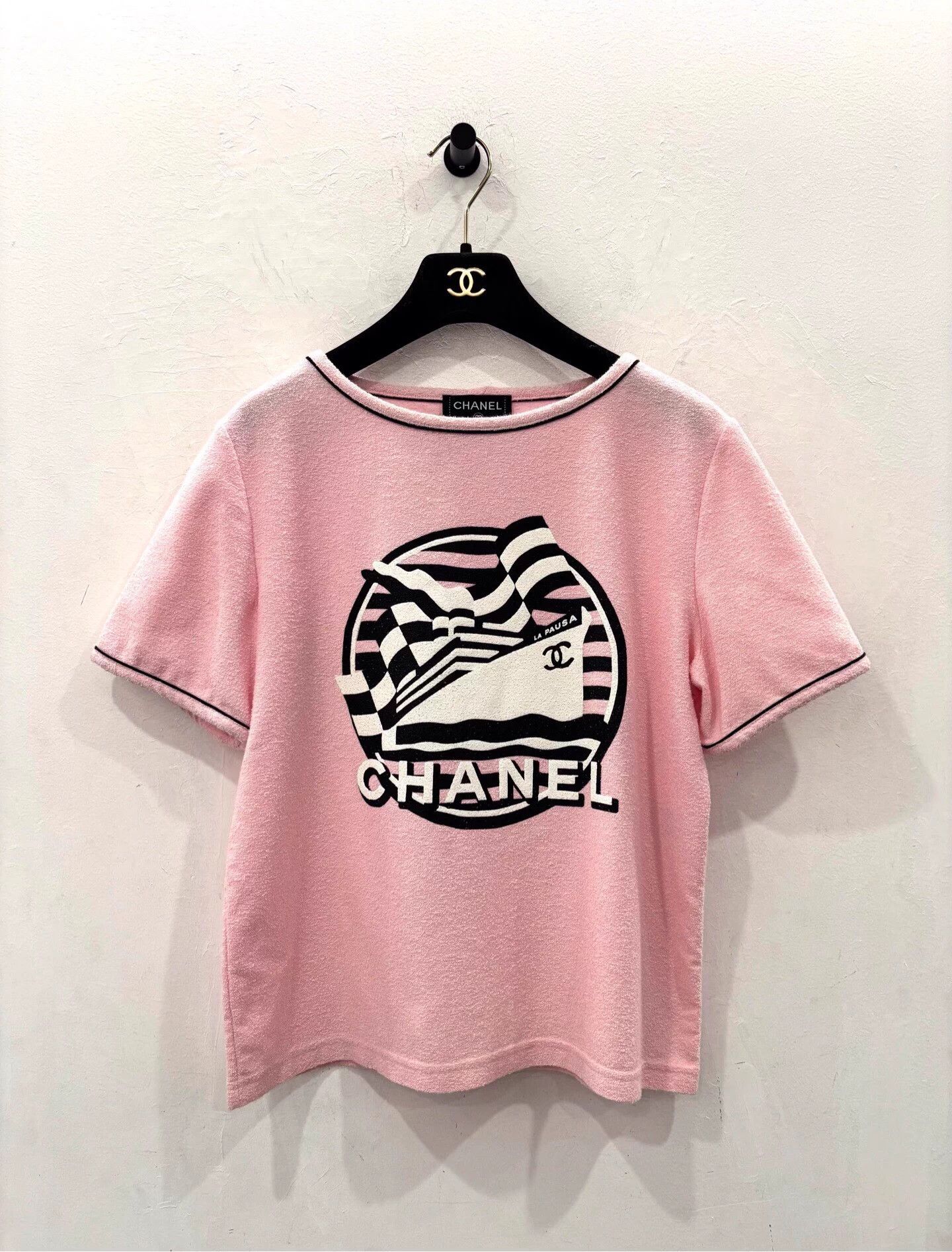 Chanel Chanel Cruise Double C color block pink short tee women's Size XS / US 0-2 / IT 36-38 - 1 Thumbnail