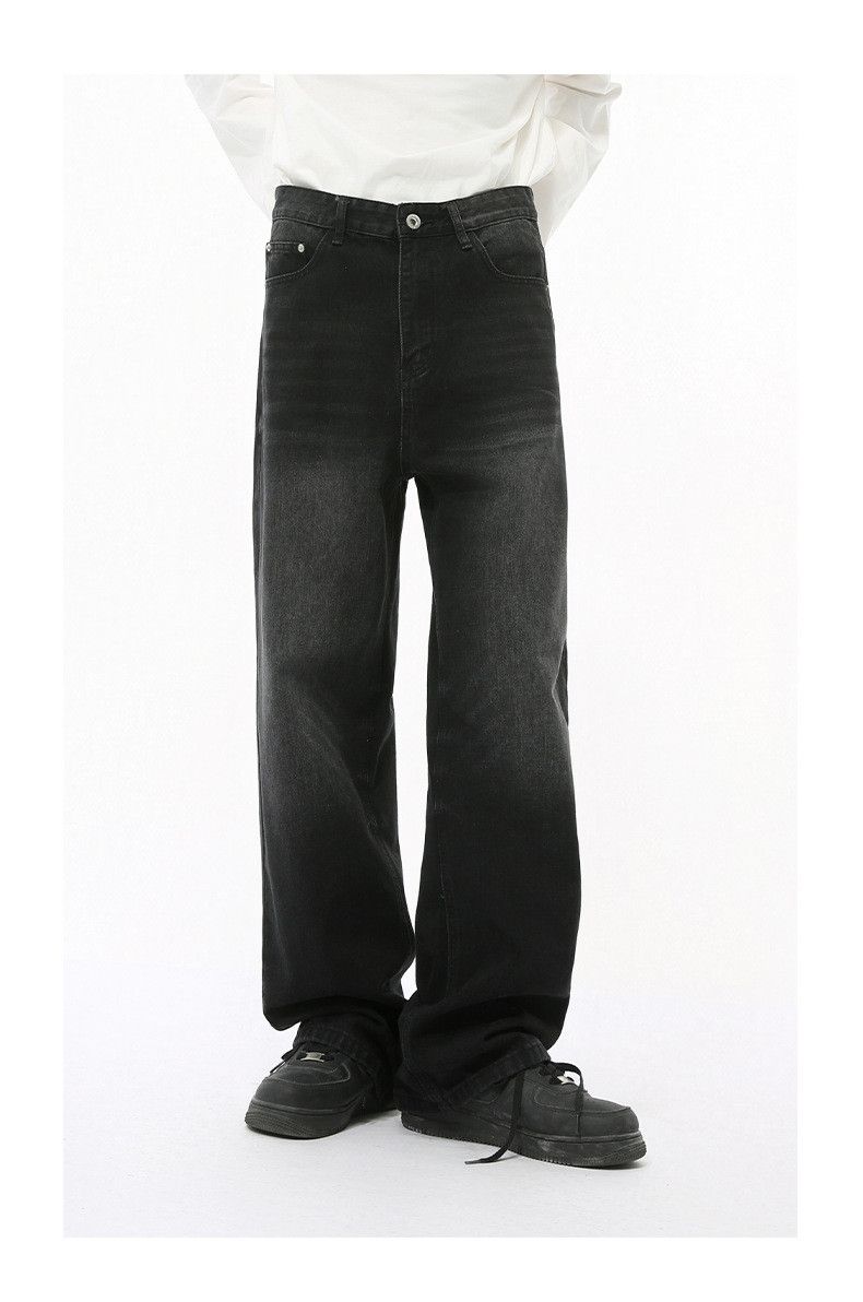Vintage Men's Japanese Retro Loose Straight Washed Distressed Jeans Size US 32 / EU 48 - 3 Thumbnail