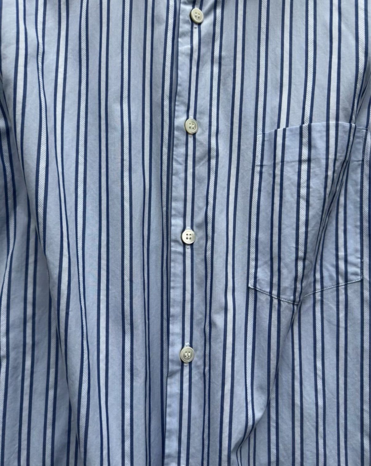Comme des Garcons COMME des GARÇONS Blue & White Striped Long Sleeve Shirt K23 Size US XS / EU 42 / 0 - 5 Thumbnail