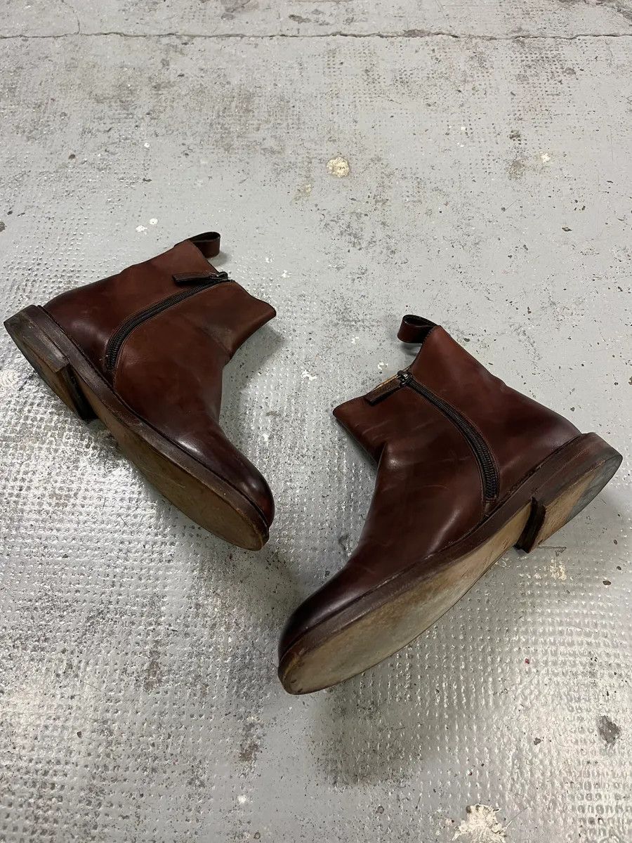 Gucci Gucci Brown Leather Side-Zip Boots Size US 7 / IT 37 - 2 Thumbnail