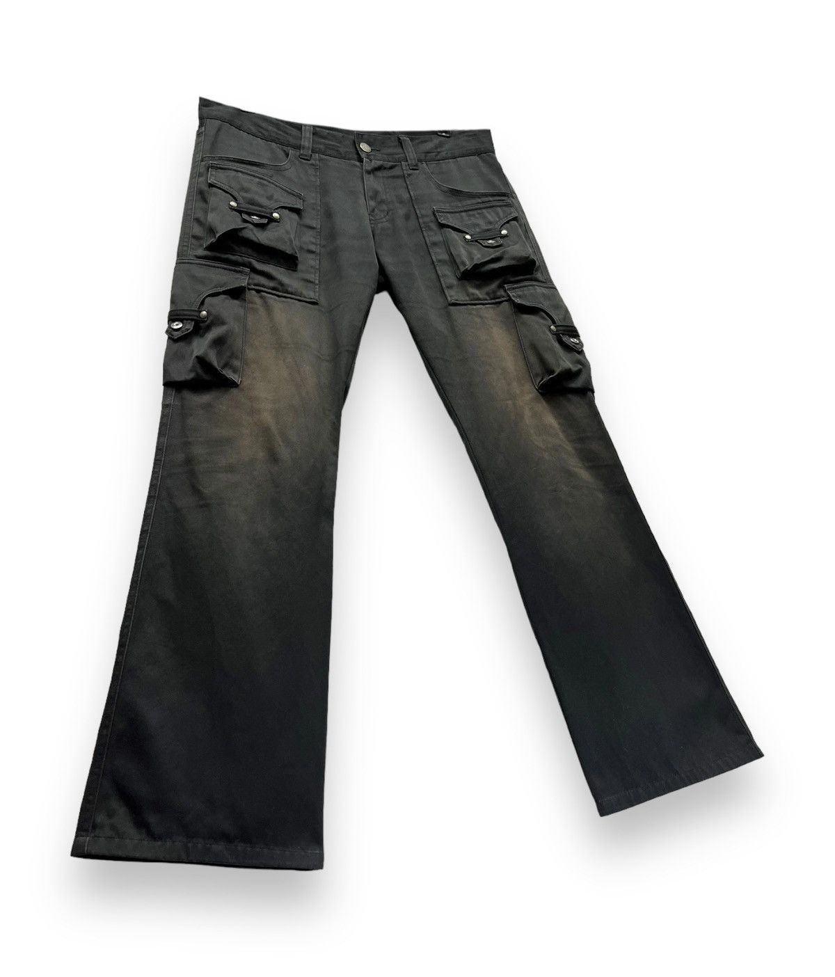 Tornado Mart Vintage TORNADO MART Rusty Black Bush Cargo Minimalist Flare Size US 32 / EU 48 - 5 Thumbnail