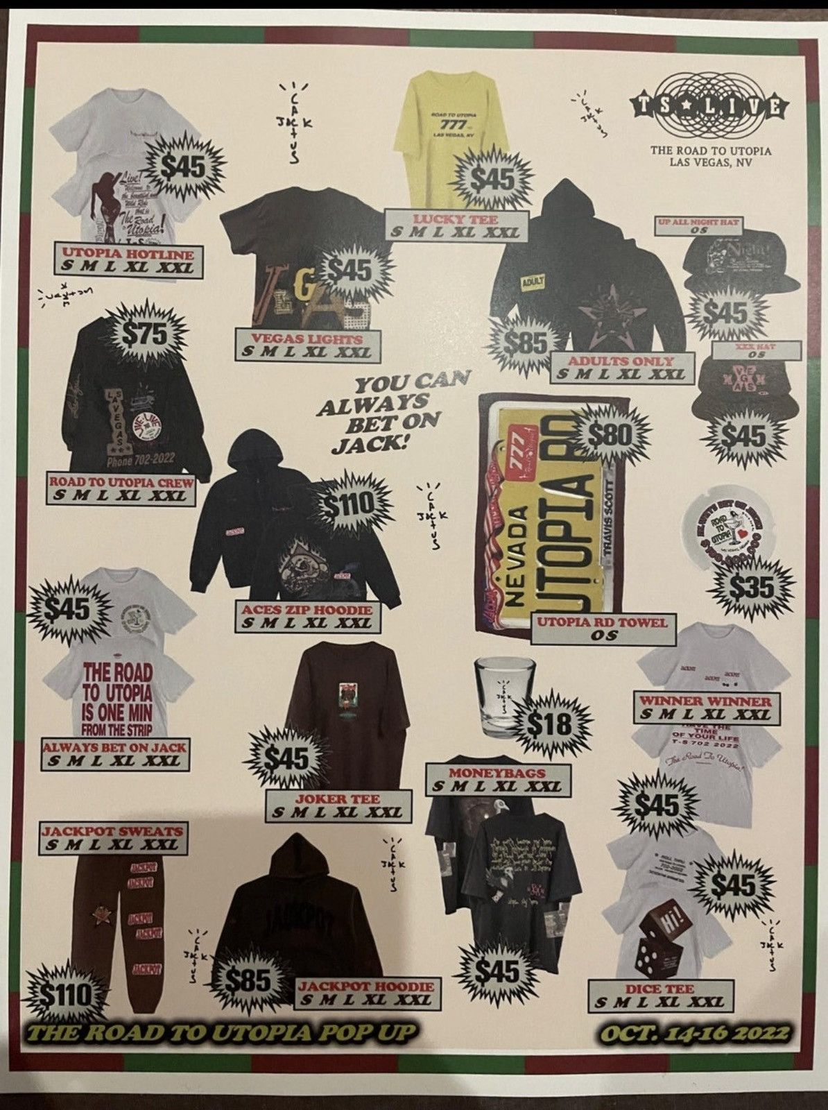 Travis Scott Travis Scott Road to UTOPIA Las Vegas Crewneck XXL Size US XXL / EU 58 / 5 - 7 Thumbnail