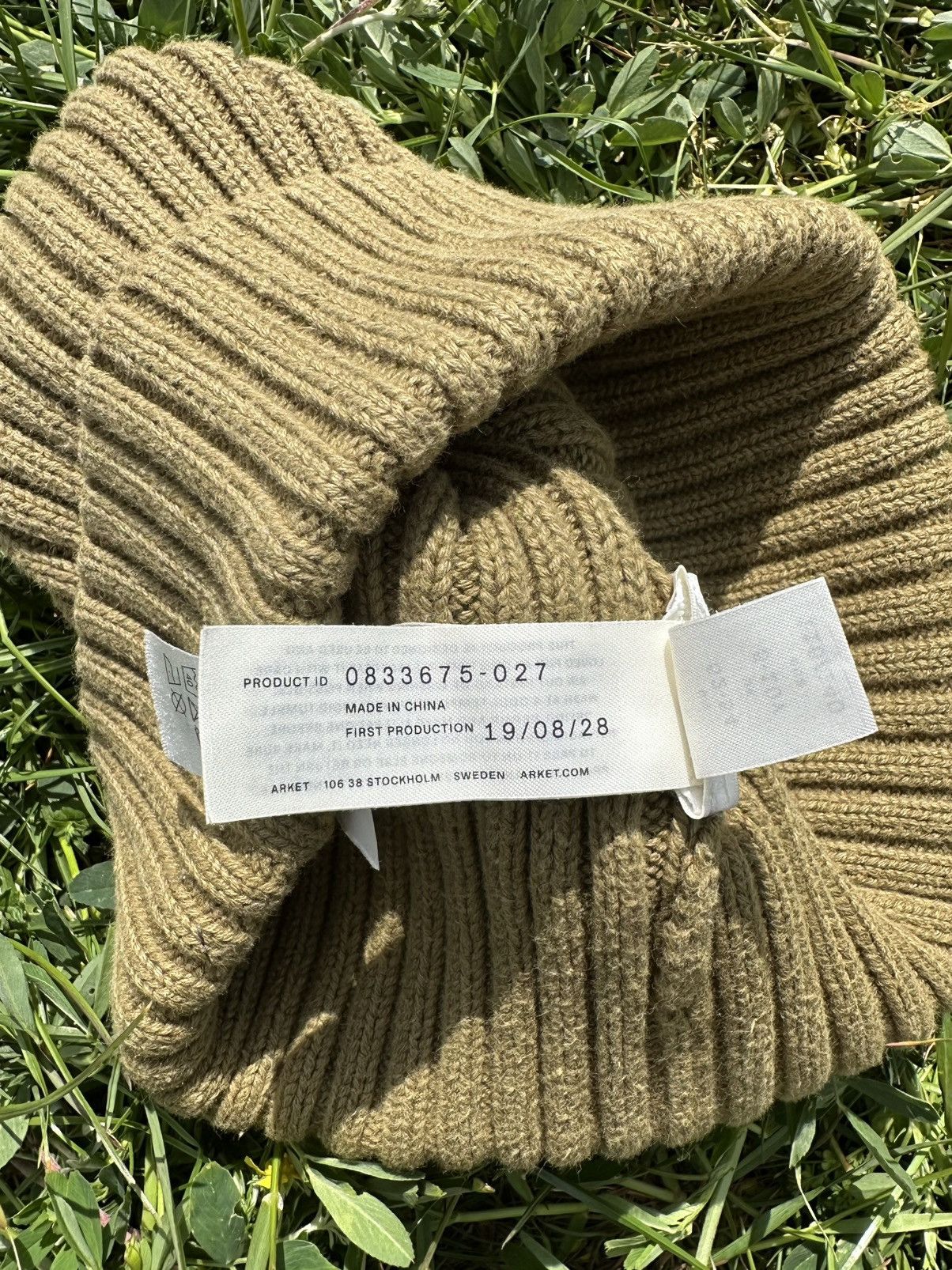 Arket Khaki beanie hat ARKET Size ONE SIZE - 4 Thumbnail