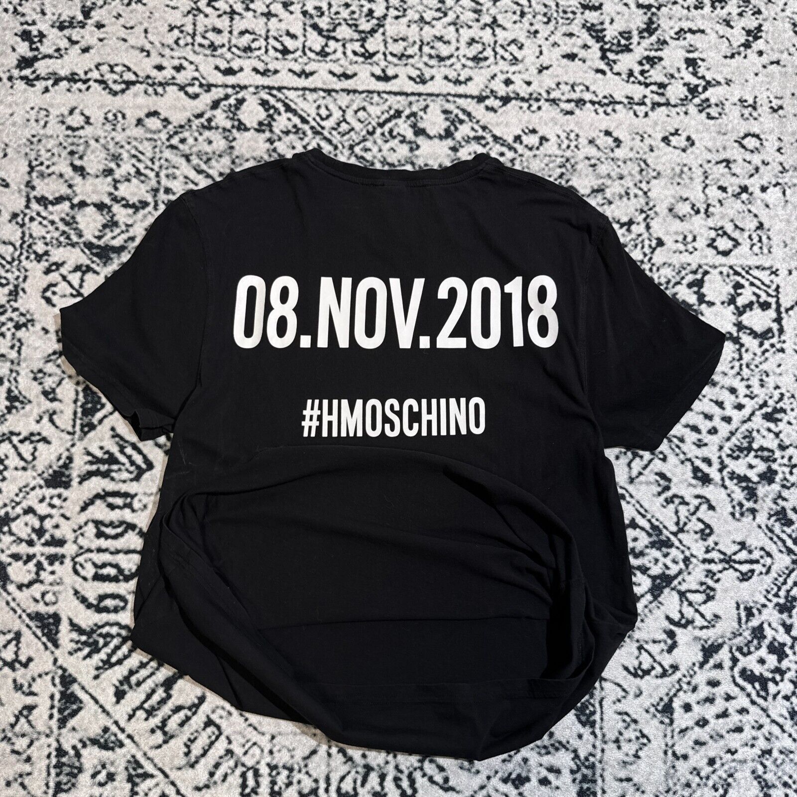 Moschino × Vintage Vintage Black Cotton T-Shirt Size L Moschino H&M Crew Y2K Size US L / EU 52-54 / 3 - 10 Thumbnail