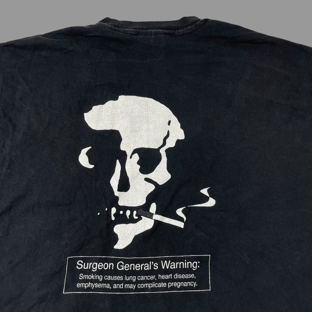 Vintage Vintage 90s surgeon general warning smoking t shirt Size US XL / EU 56 / 4 - 4 Thumbnail