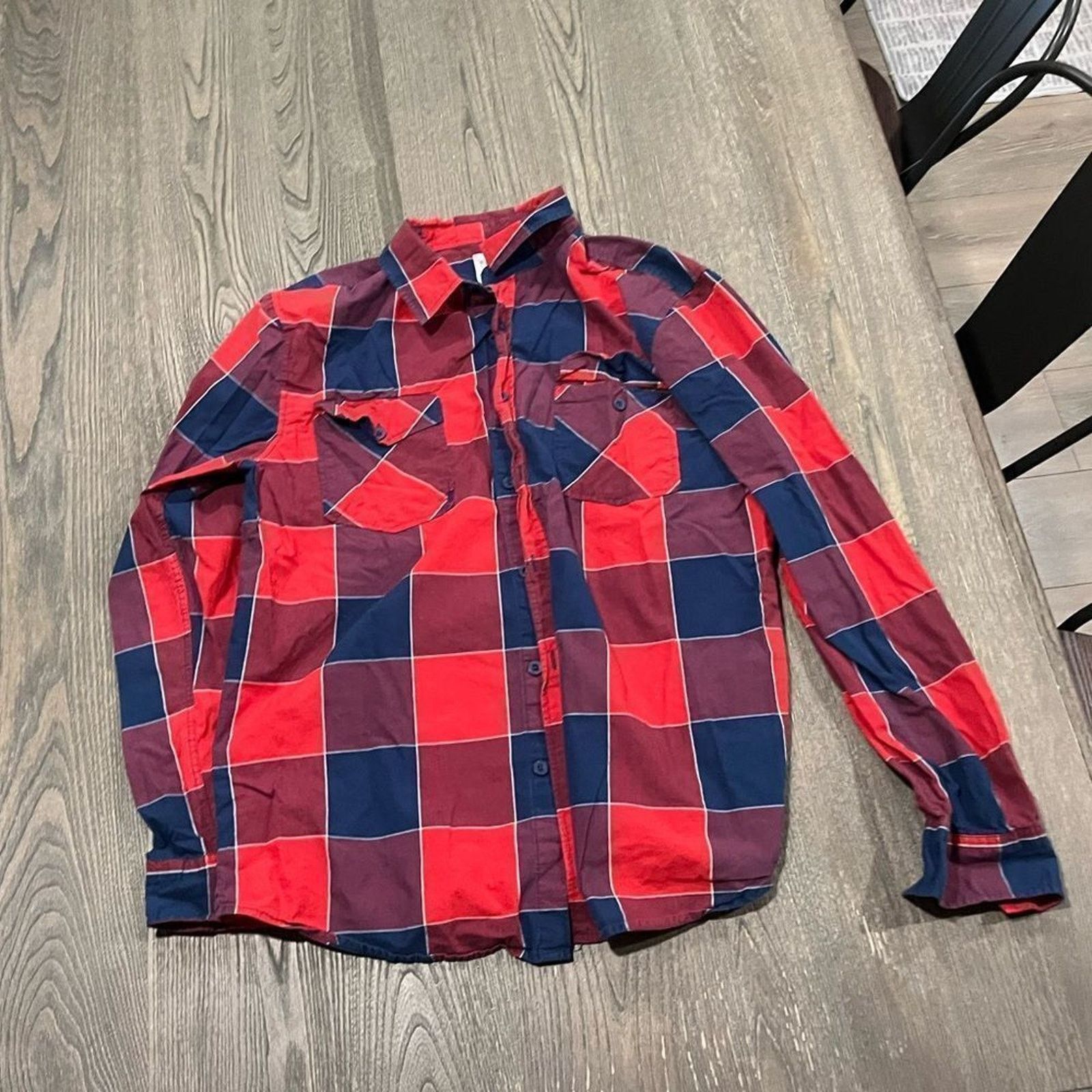Vintage Warp and Weft Red Buffalo Plaid Button Front Shirt Size XL Size US XL / EU 56 / 4 - 1 Thumbnail