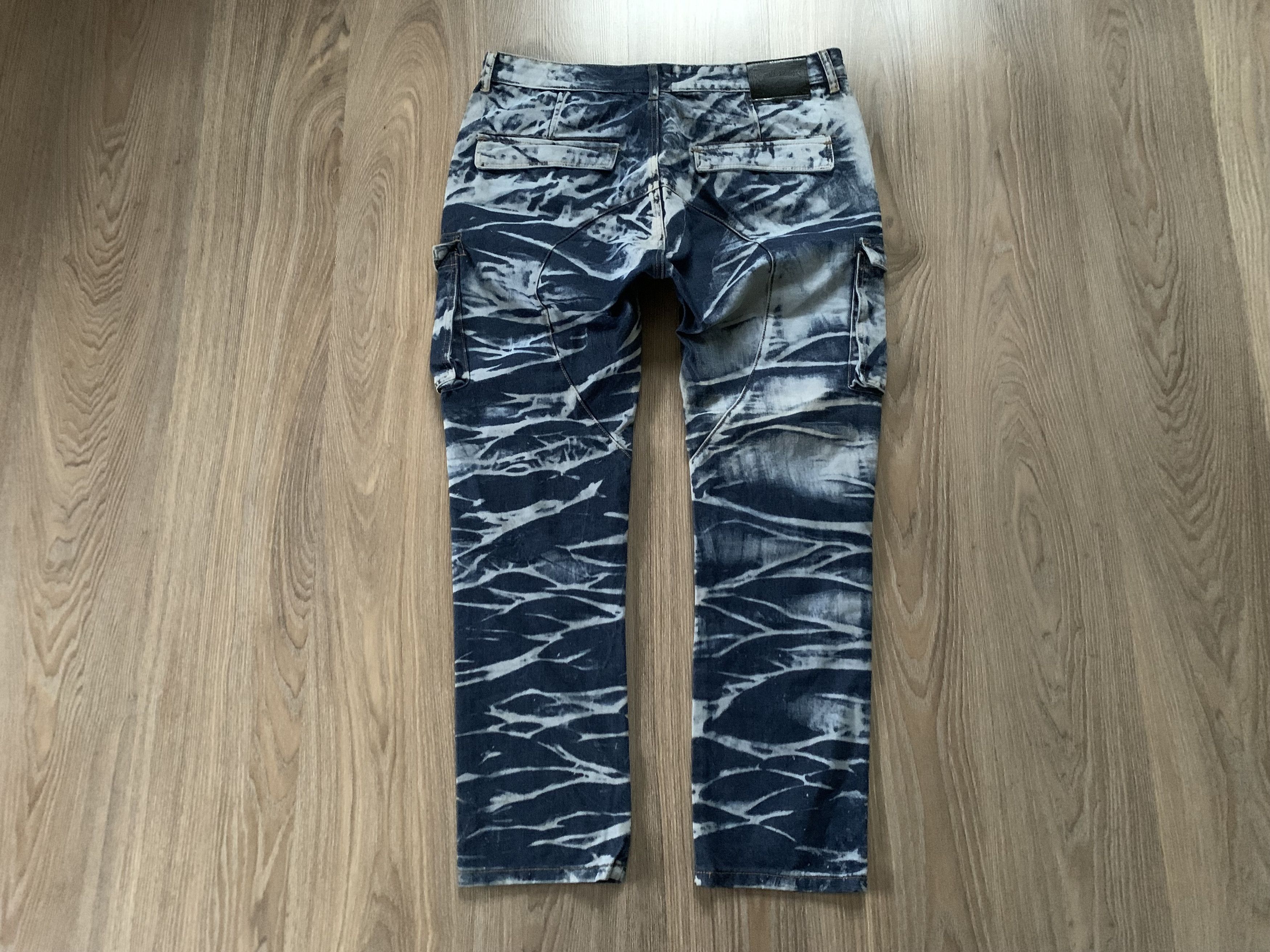 Denime Nobel League Tie Dye Pocket Cargo Jeans Size US 38 / EU 54 - 3 Thumbnail