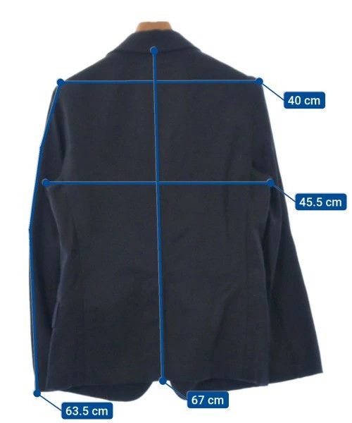Comme des Garcons SHIRT Jacket Wool 1 Button Plain Flap Pocket Navy Blue Size US S / EU 44-46 / 1 - 3 Thumbnail