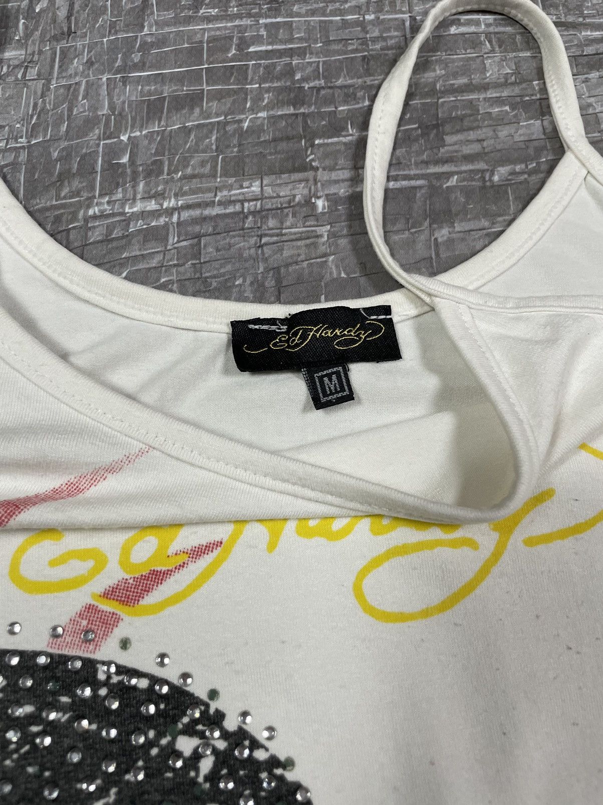 Ed Hardy ED HARDY VINTAGE Y2K TANK TOP RHINESTONES SKULL PRINT Size M / US 6-8 / IT 42-44 - 7 Thumbnail