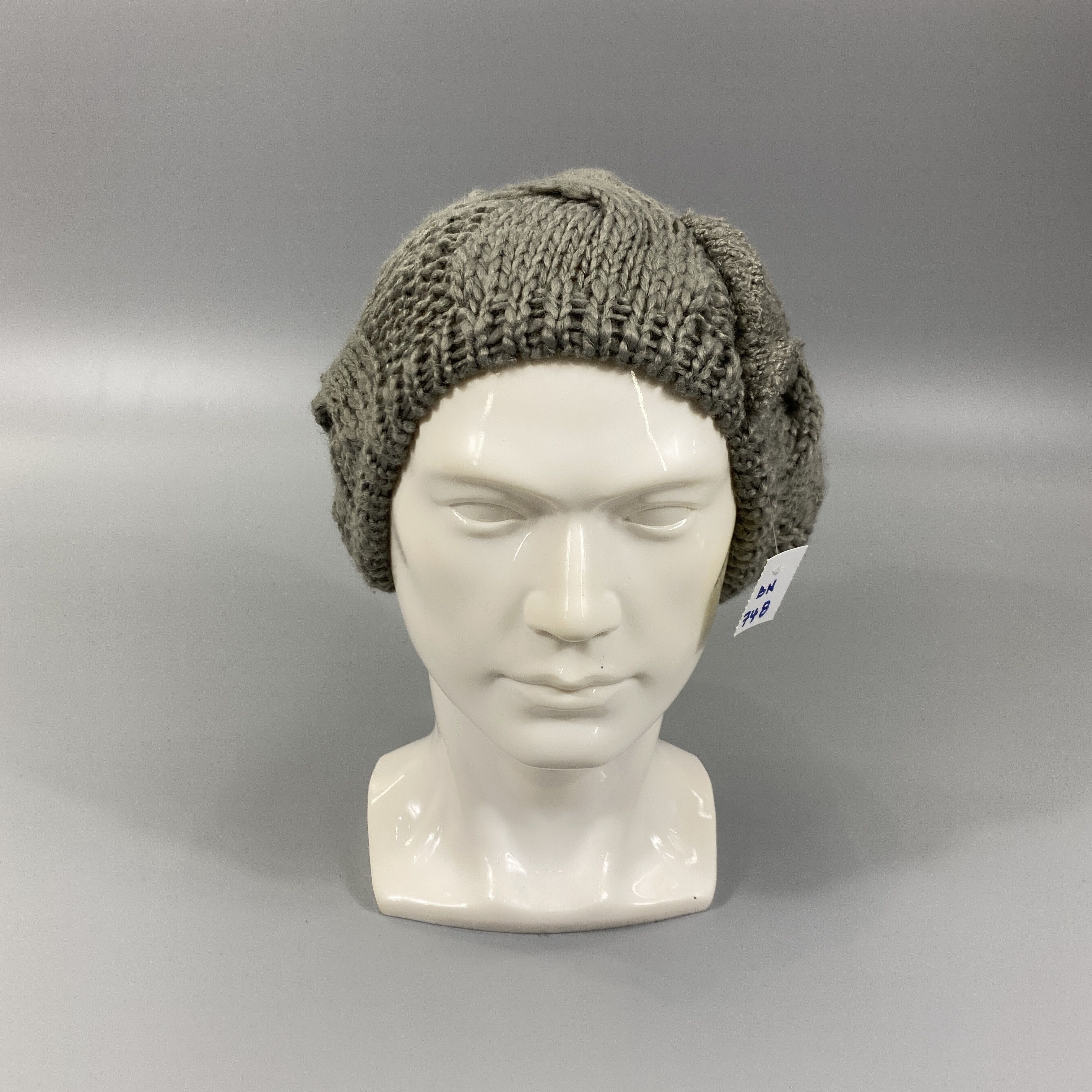 Japanese Brand Big Braid Knit Beanie -BN748 Size ONE SIZE - 2 Thumbnail
