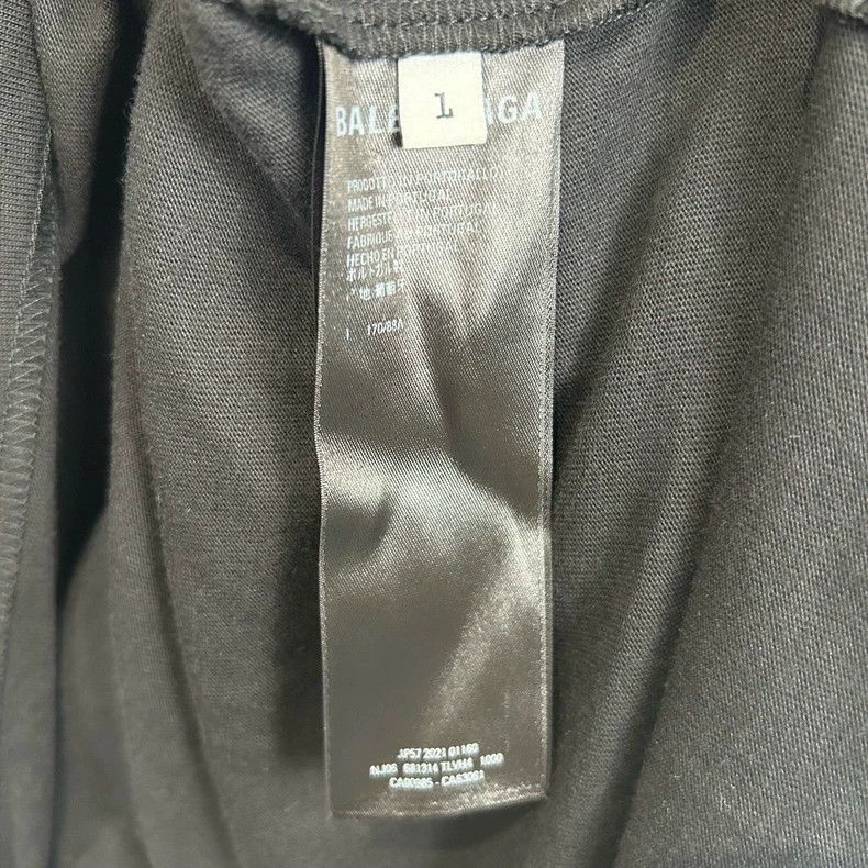 Balenciaga Balenciaga Black Crystal Letter Short Sleeve Size US S / EU 44-46 / 1 - 4 Thumbnail