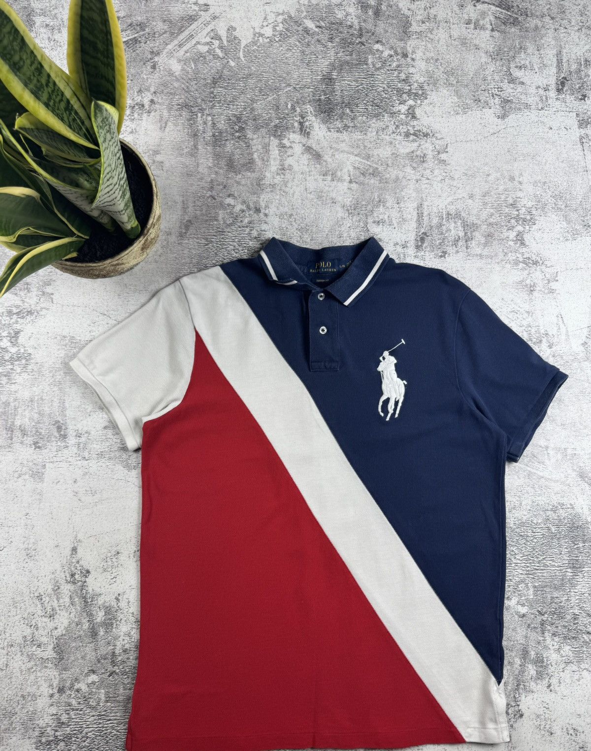Polo Ralph Lauren Men’s L Polo Ralph Lauren Big Pony Chief Keef Y2K France Flag Polo T Shirt Tee Size US L / EU 52-54 / 3 - 4 Thumbnail