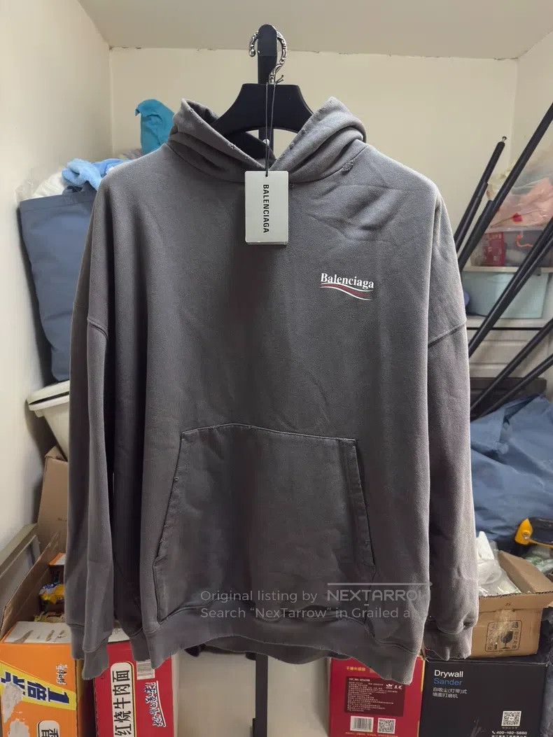 Balenciaga Balenciaga Grey Cracked Coca-Cola Hoodie Size US XS / EU 42 / 0 - 1 Thumbnail