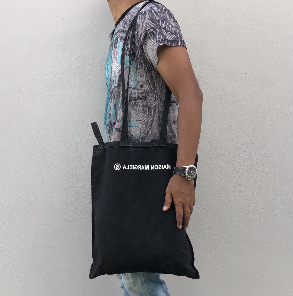 Maison Margiela MAISON MARGIELA MM6 Logo Canvas Tote Bag Three Way Size ONE SIZE - 9 Thumbnail