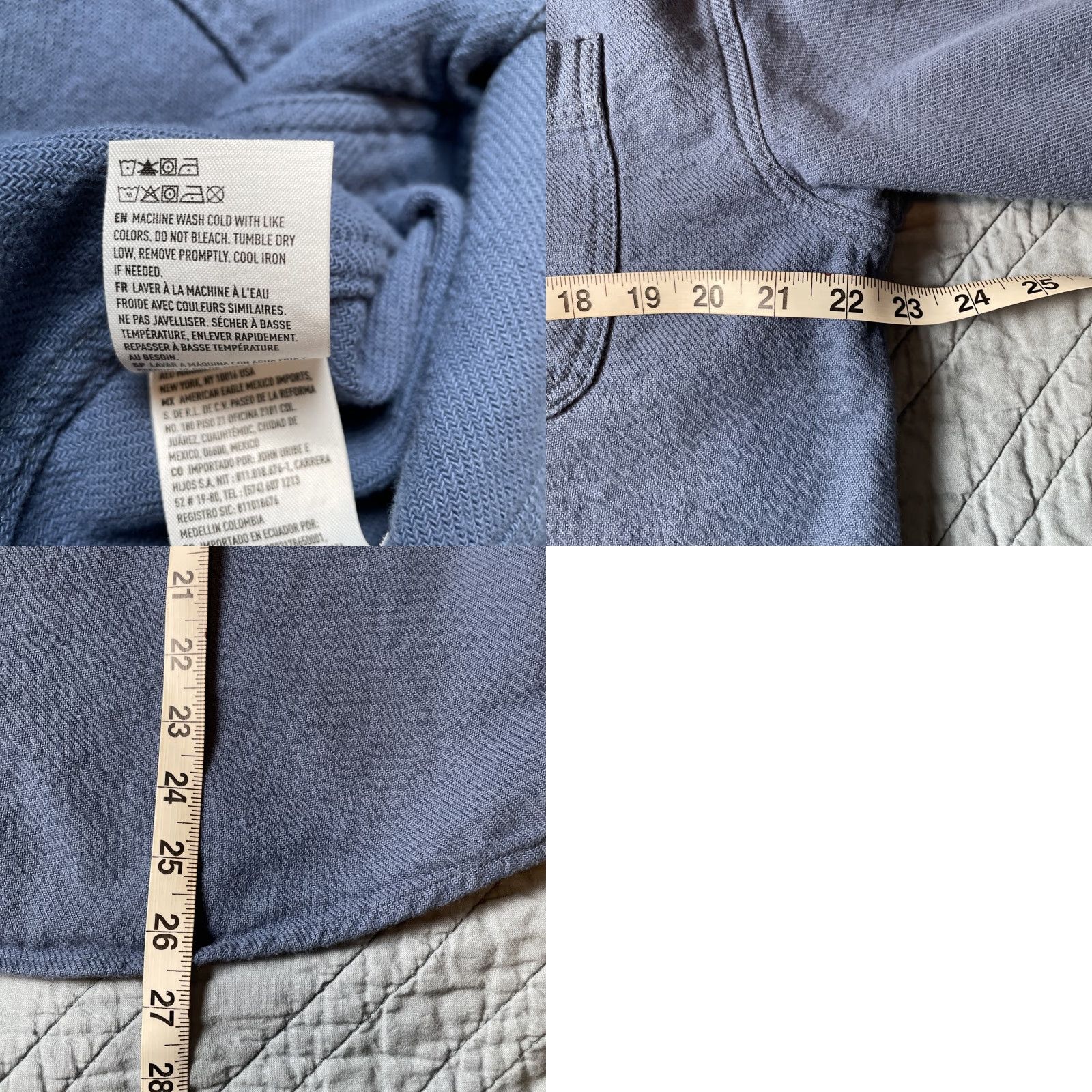 American Eagle Outfitters American Eagle Outfitters Shirt Mens M Blue Relaxed Chamois Flannel Button Cabincore Outdoor Work Garpcore Mock? Size US M / EU 48-50 / 2 - 8 Thumbnail