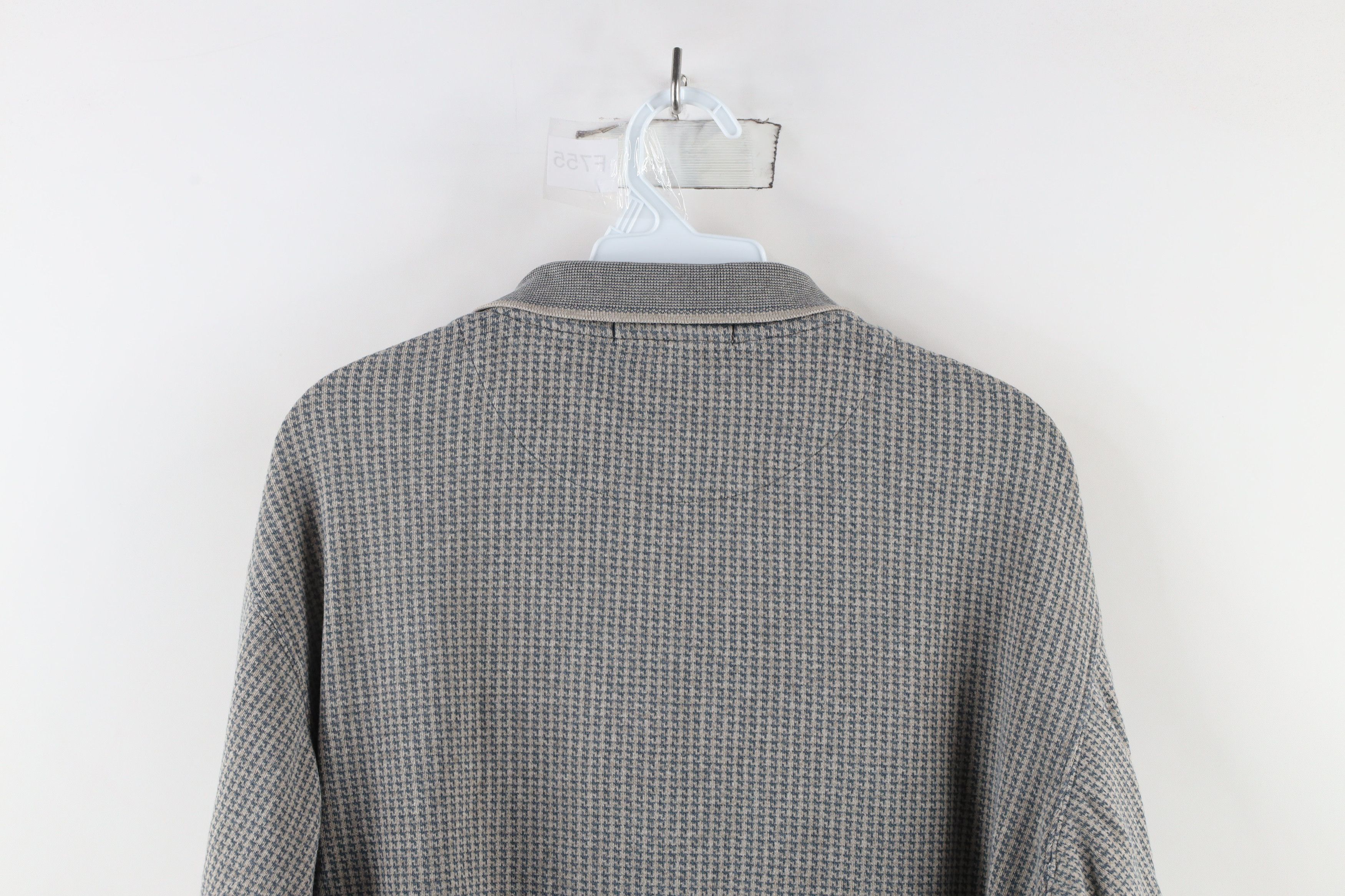 Vintage Vintage 90s Streetwear Houndstooth Long Sleeve Rugby Polo Size US M / EU 48-50 / 2 - 12 Thumbnail