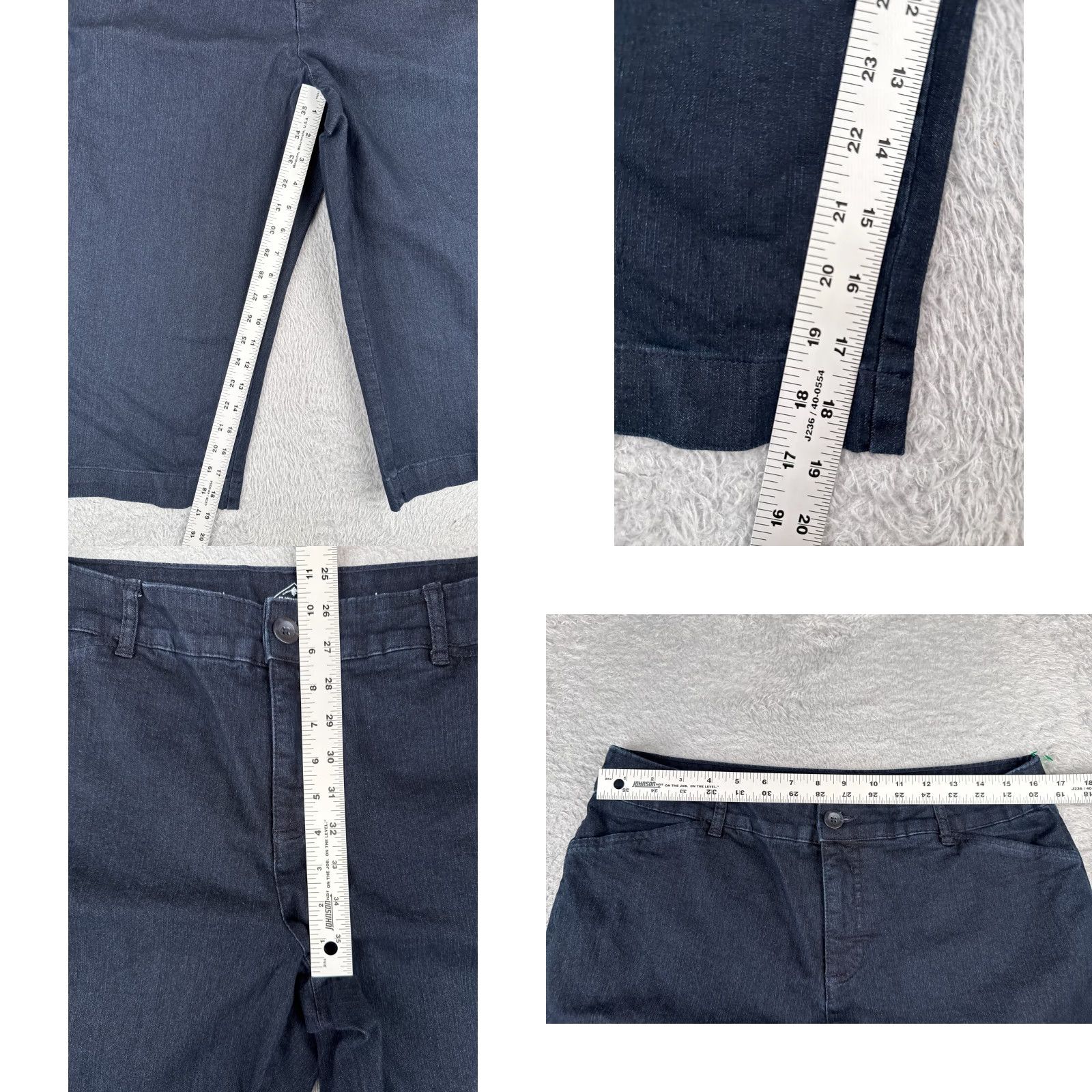 Vintage VINTAGE? No. St. John's Bay Jeans Women Capri 14 Blue Denim 32x19 Mid Rise 19 Inseam Dark Wash Cotton Blend Casual Modern Womens Jeans Size 36" / US 14 / IT 50 - 8 Thumbnail