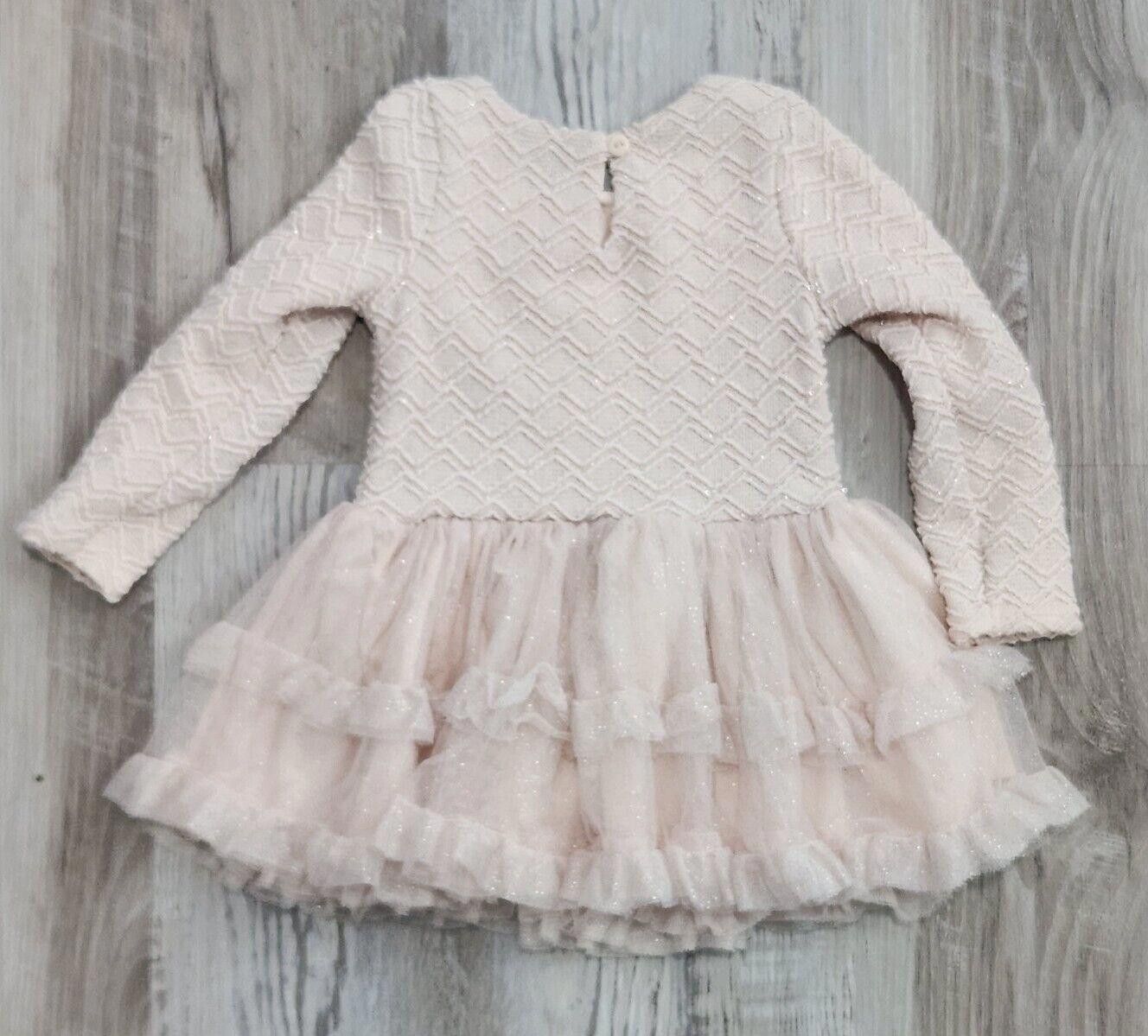 Designer Nanette Baby Dress 24 Months Pink Long Sleeve Tulle Skirt Size XXS / US 00 / IT 34 - 3 Thumbnail