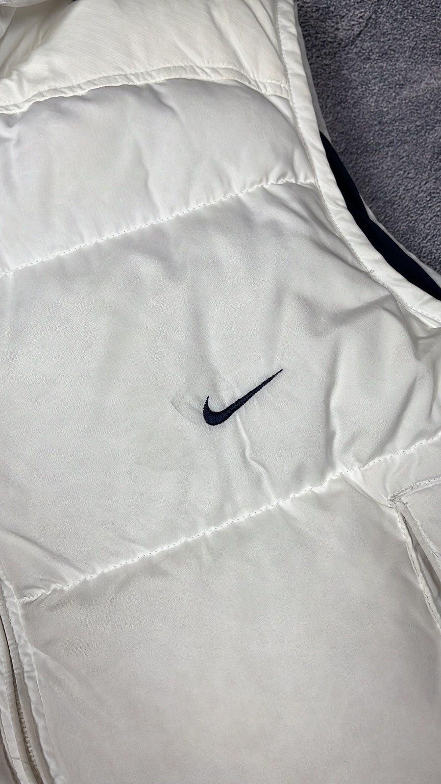 Nike × Vintage Vintage NIKE Down Puffer Vest Jacket Drill Swoosh Logo Size US S / EU 44-46 / 1 - 6 Thumbnail