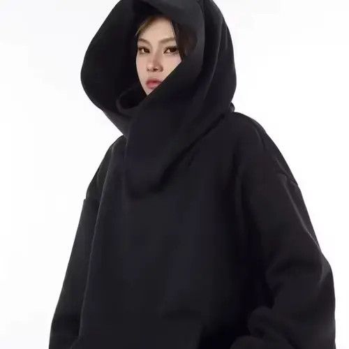 VIBE Streetwear Y2K Unisex Oversized Face Cover Hoodie Size US XXL / EU 58 / 5 - 6 Thumbnail