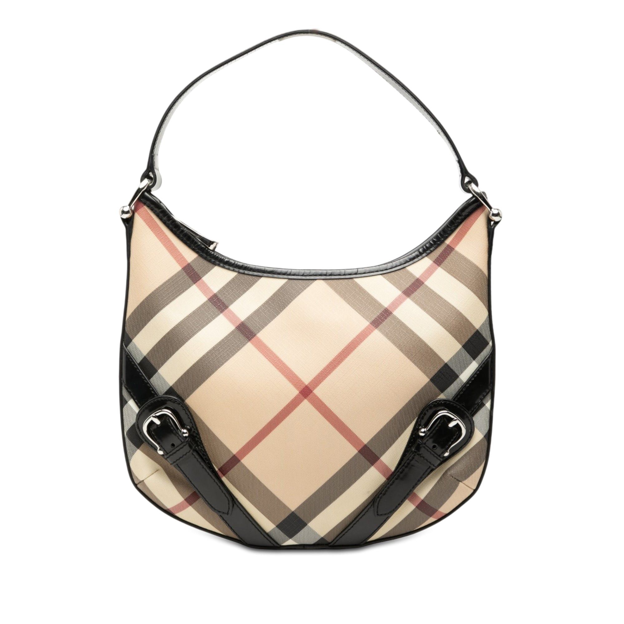 Burberry Supernova Check Coated Canvas Larkin Hobo Size ONE SIZE - 1 Thumbnail