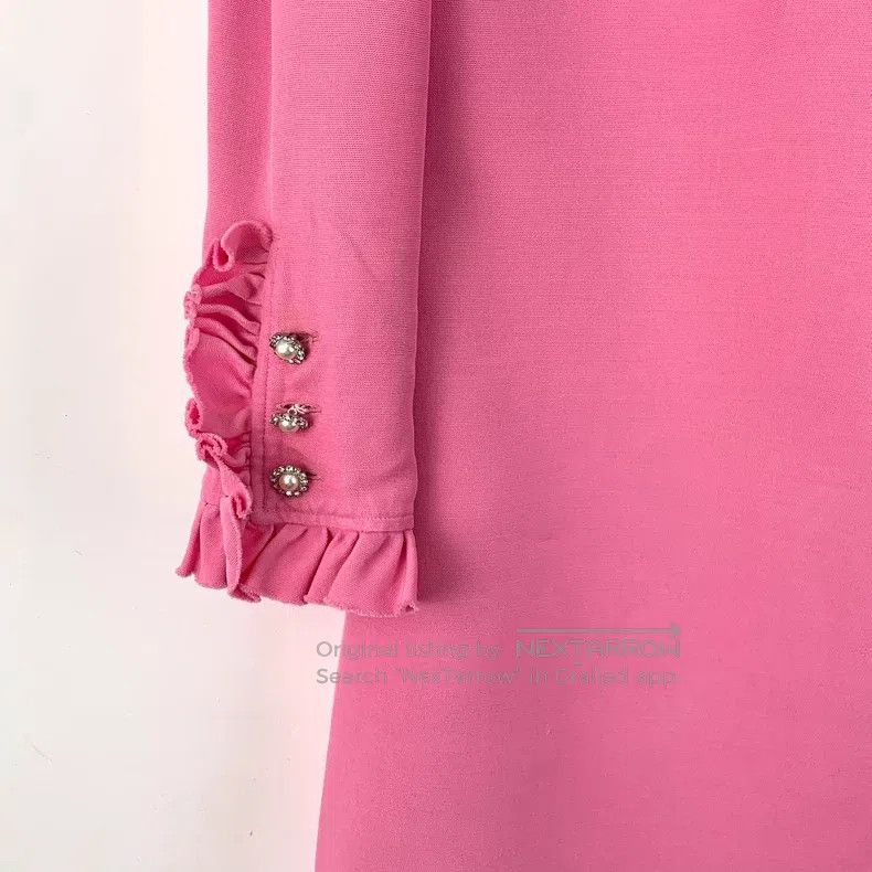 Gucci Gucci Pink lace design mulberry silk tie bow long-sleeved Size XS / US 0-2 / IT 36-38 - 4 Thumbnail