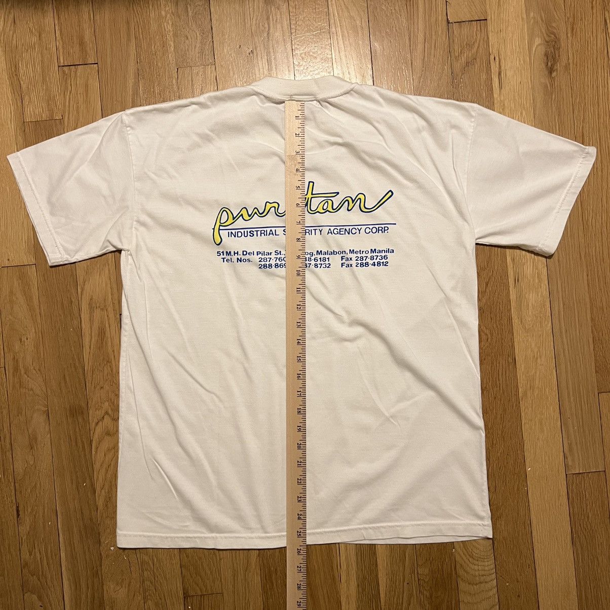 Giordano Vintage Manila Philippines Security Large White T Shirt Size US L / EU 52-54 / 3 - 7 Thumbnail