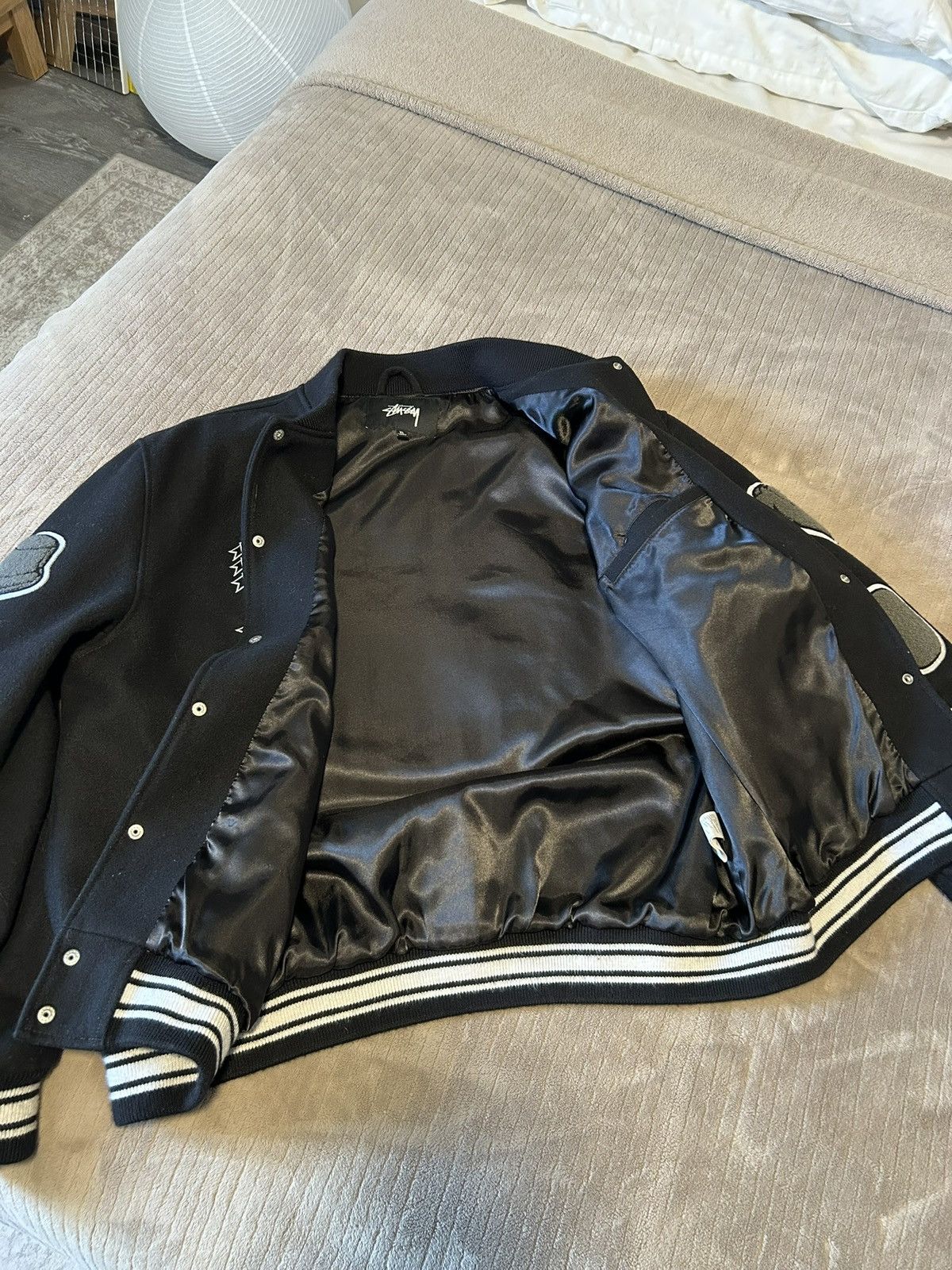 Comme des Garcons × Stussy Stussy X CDG Varsity Jacket Size US XL / EU 56 / 4 - 10 Thumbnail