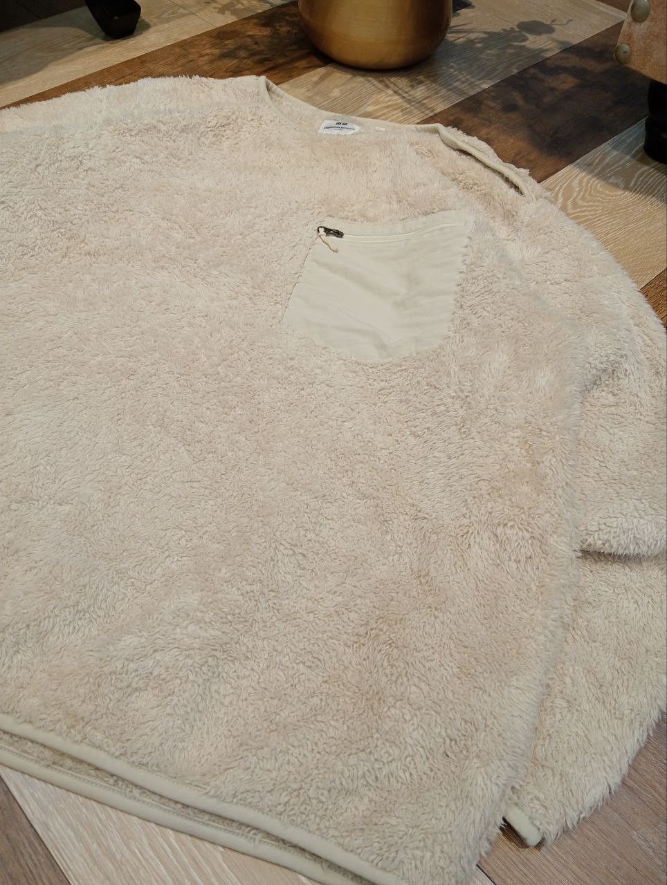 Engineered Garments × Uniqlo ENGINEERED GARMENTS DEEP PILE FLEECE PULLOVER - SIZE L CREAM Size US L / EU 52-54 / 3 - 4 Thumbnail