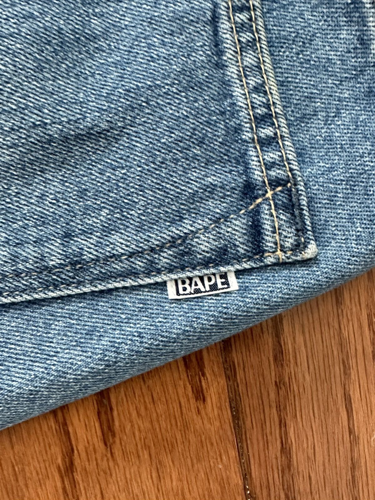 Bape Shark Denim Shorts Size US 32 / EU 48 - 3 Thumbnail