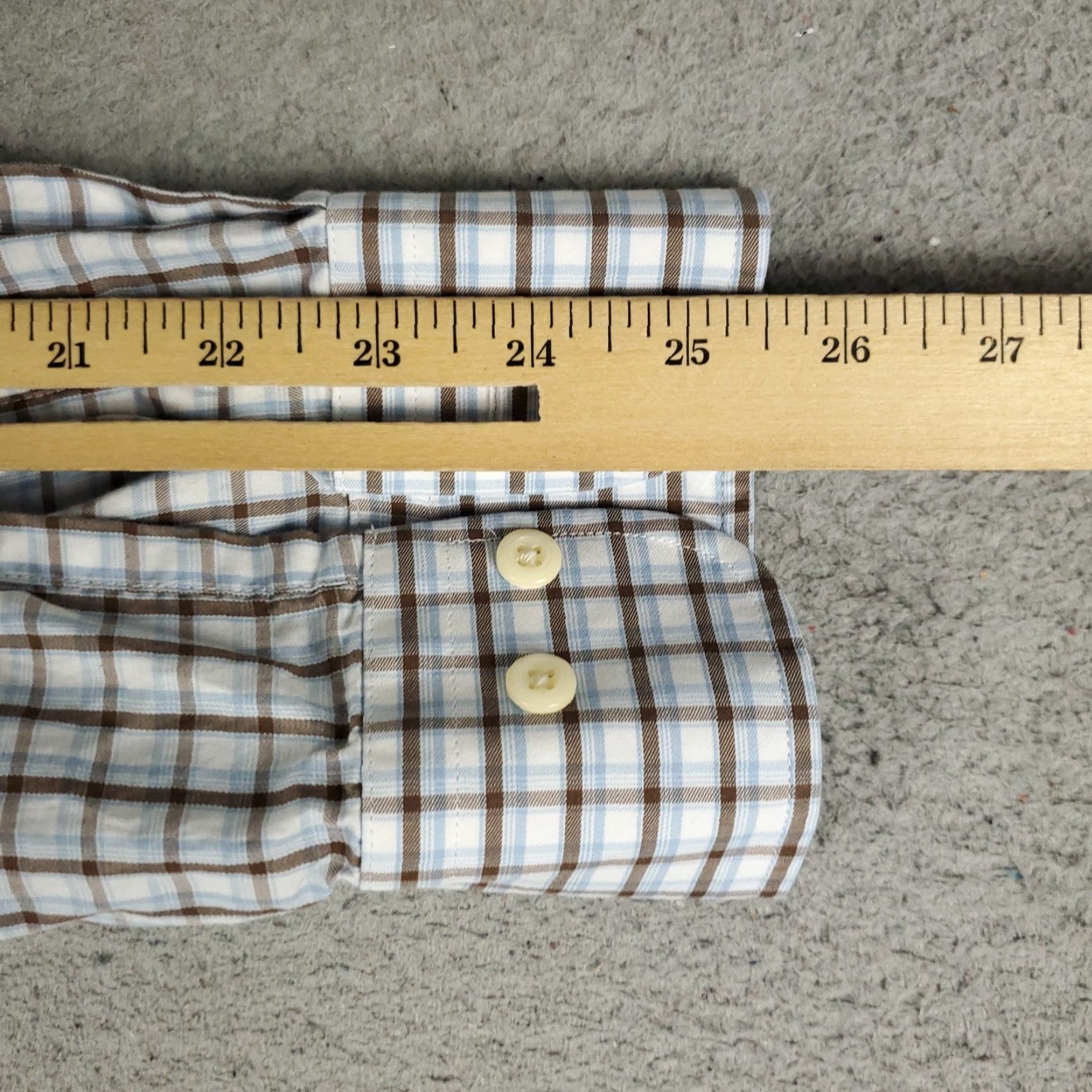Peter Millar Peter Millar Shirt Mens XL Brown Blue Plaid Button-Up Long Sleeve Casual Size US XL / EU 56 / 4 - 6 Thumbnail